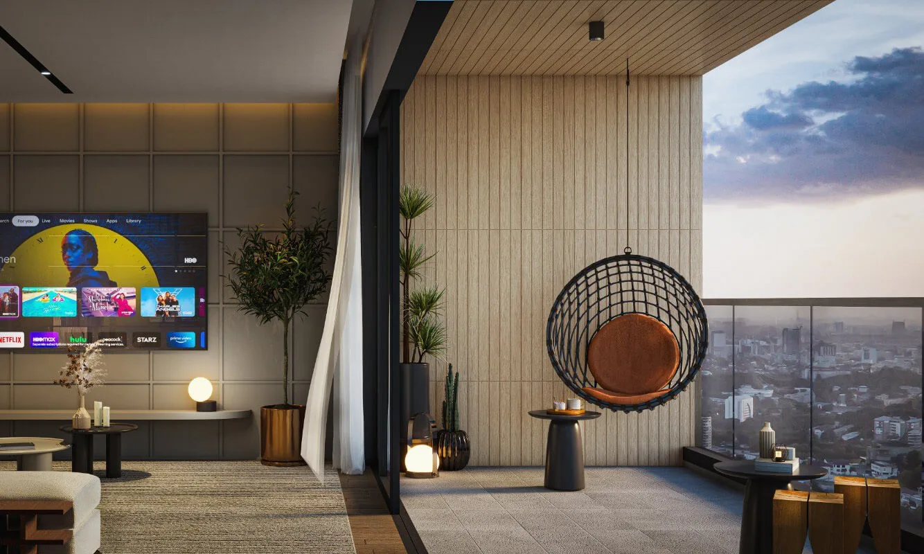 Balcony view, artist’s impression at Grand Meridian, Kepayan, Kota Kinabalu, Sabah