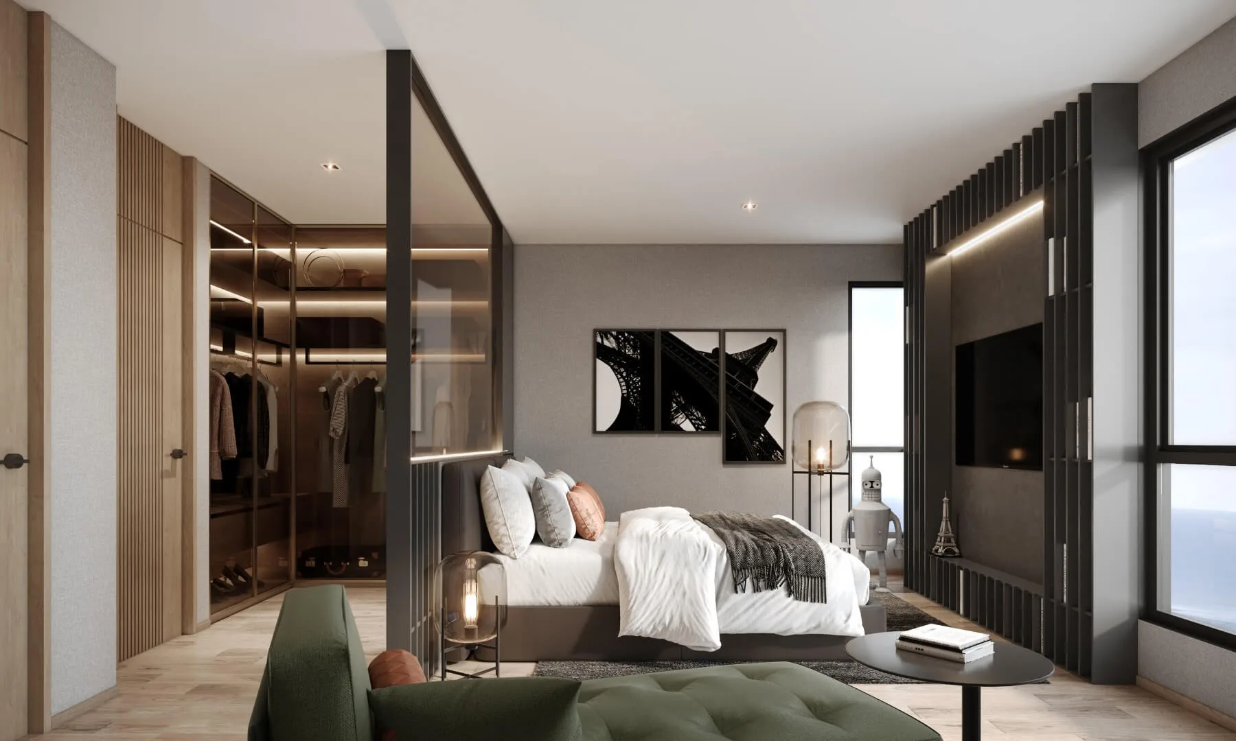 Master bedroom, artist’s impression at Grand Meridian, Kepayan, Kota Kinabalu, Sabah