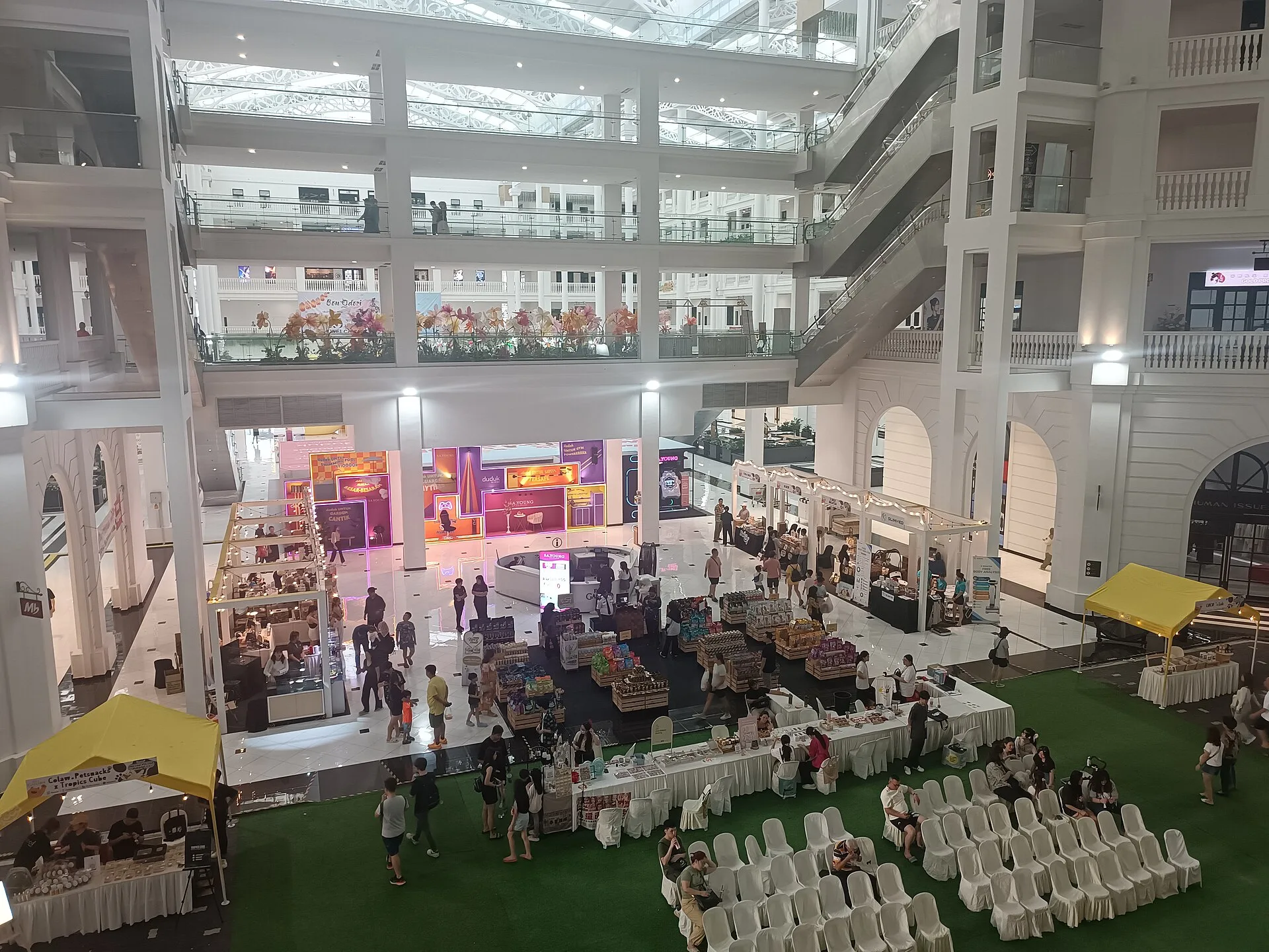Interior atrium of Eco Galleria mall, Eco Botanic, Iskandar Puteri, during an event