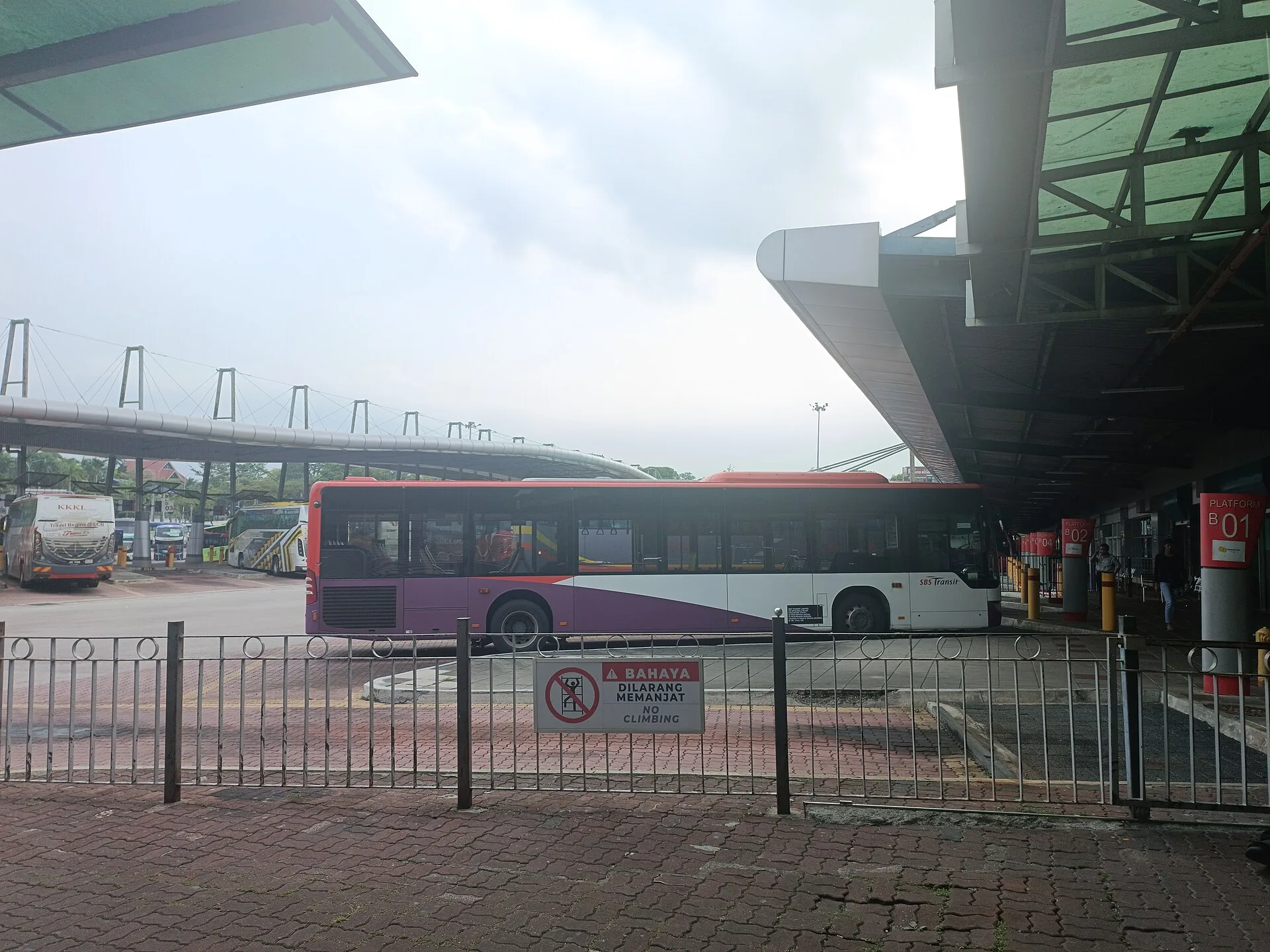 Bus platform at Larkin Sentral
