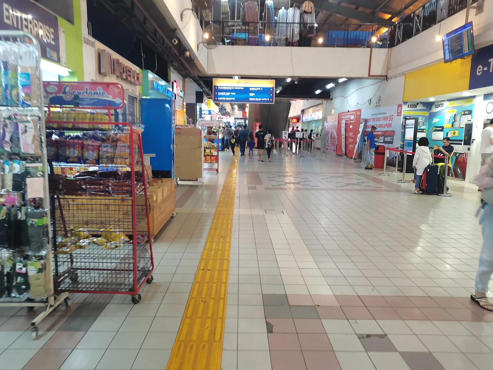 Interior walkway of Larkin Sentral, Johor Bahru