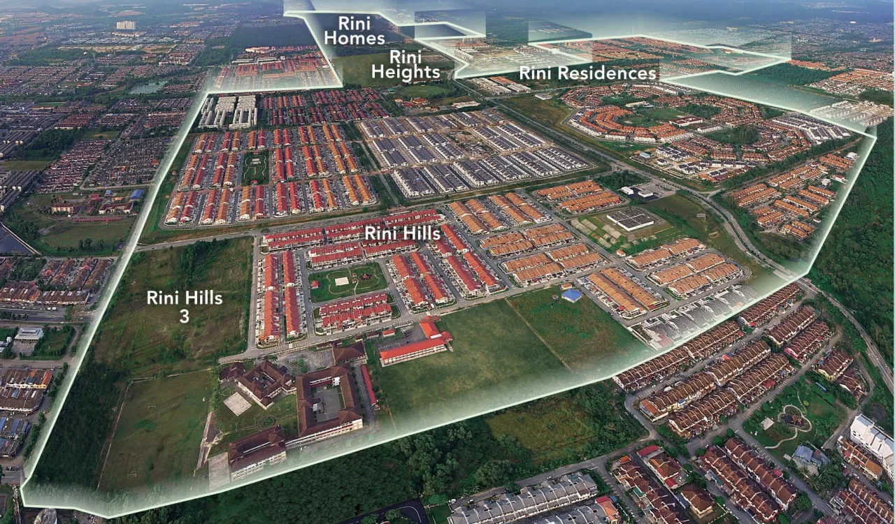 Aerial view of Mutiara Rini township