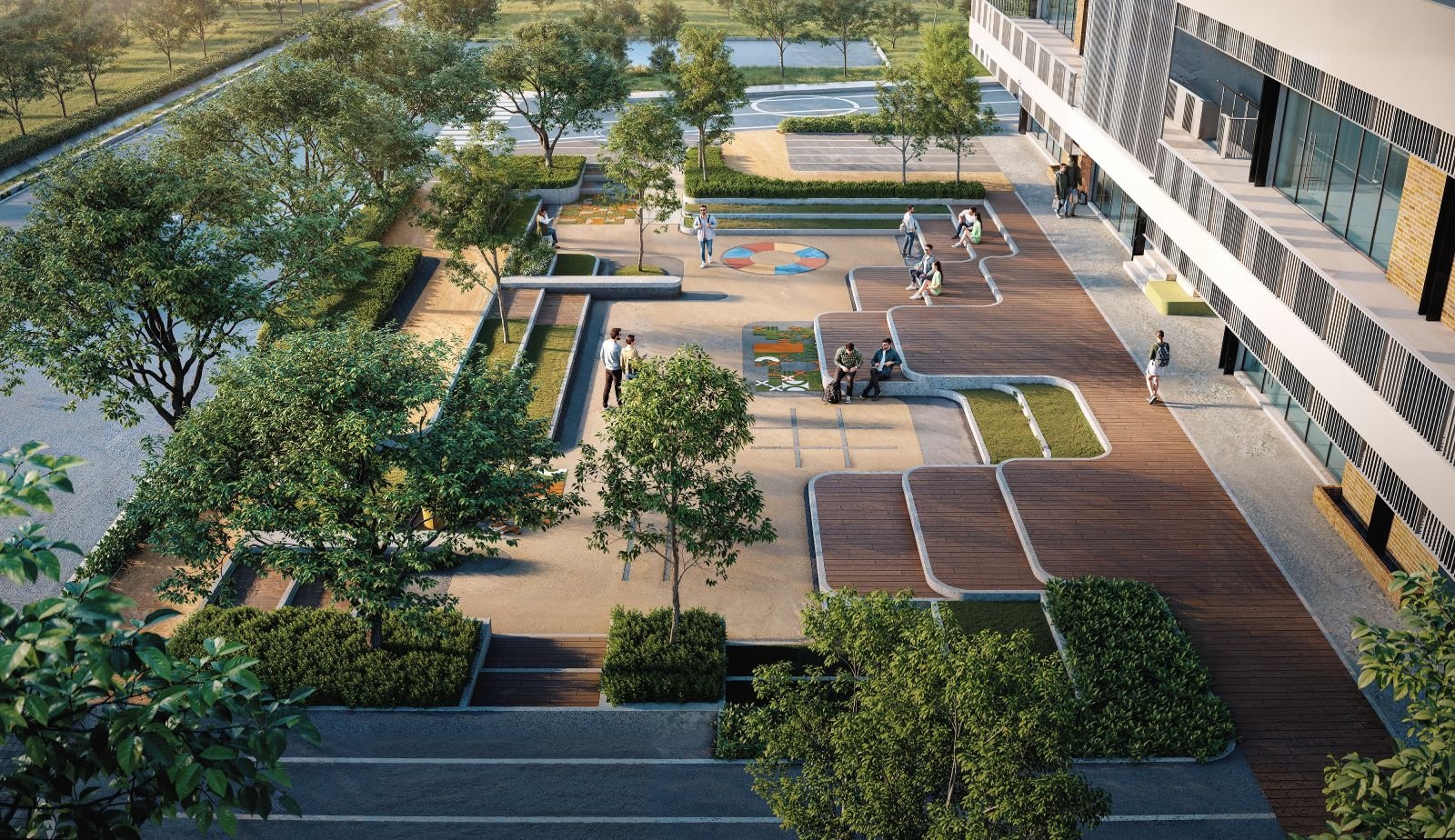 Artist’s impression of the landscaped grounds at Kayana Heights, Ayuria Place, Alamesra, Kota Kinabalu, Sabah