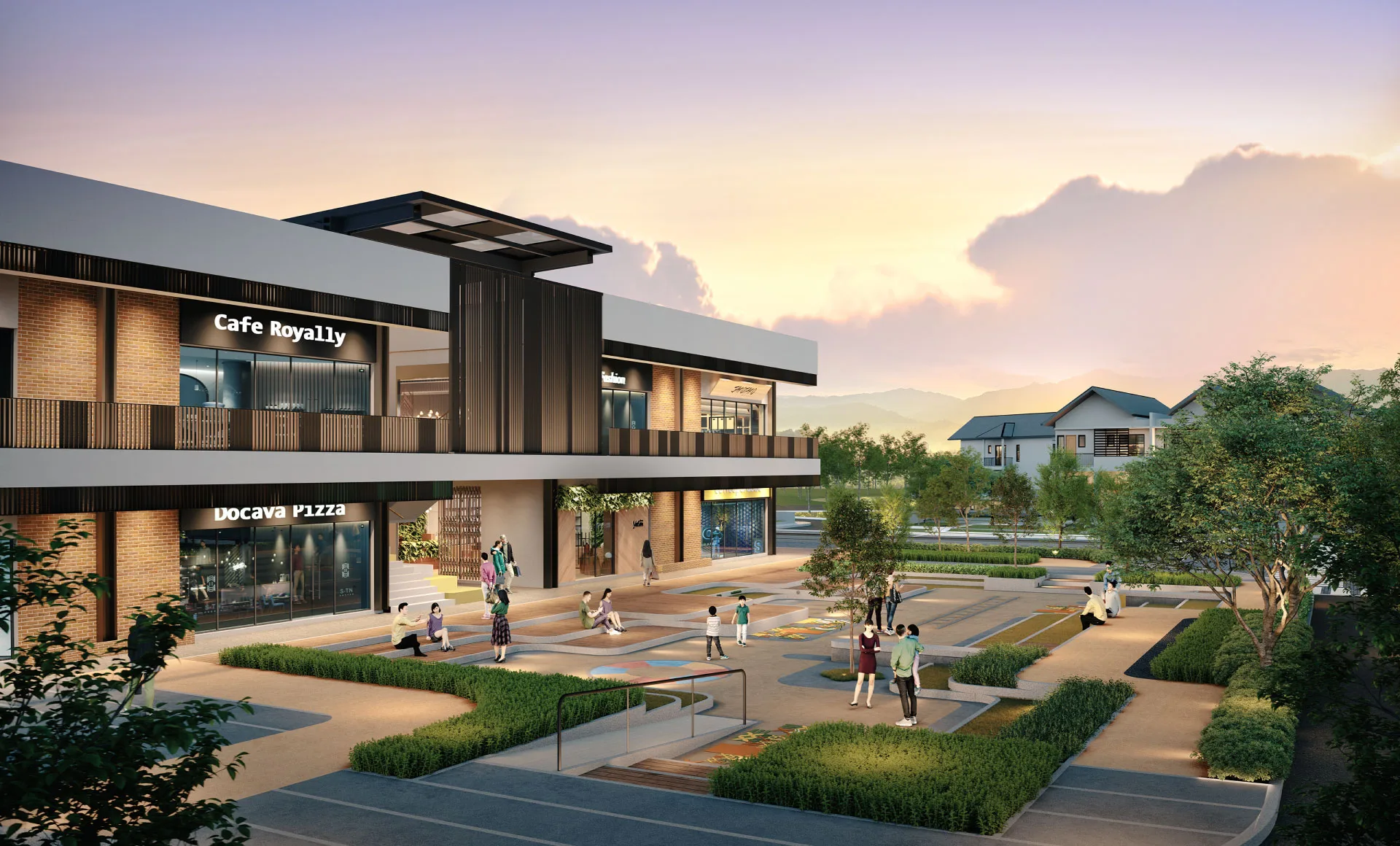 Artist’s impression of the lifestyle shops at Kayana Heights, Ayuria Place, Alamesra, Kota Kinabalu, Sabah