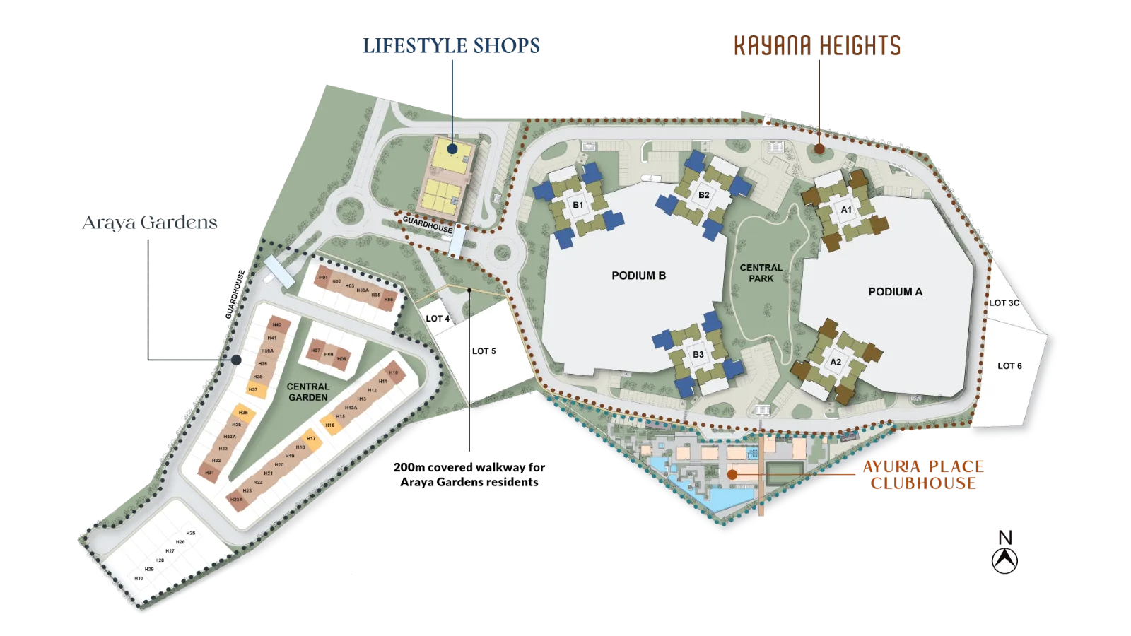 Developer masterplan of Ayuria Place at Kayana Heights, Ayuria Place, Alamesra, Kota Kinabalu, Sabah