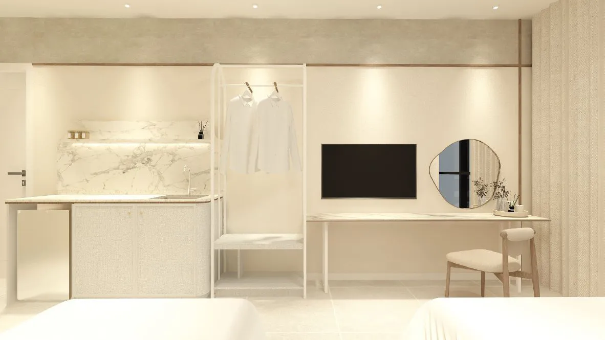 Keeperz Suites A 型室内设计概念效果图,卧室