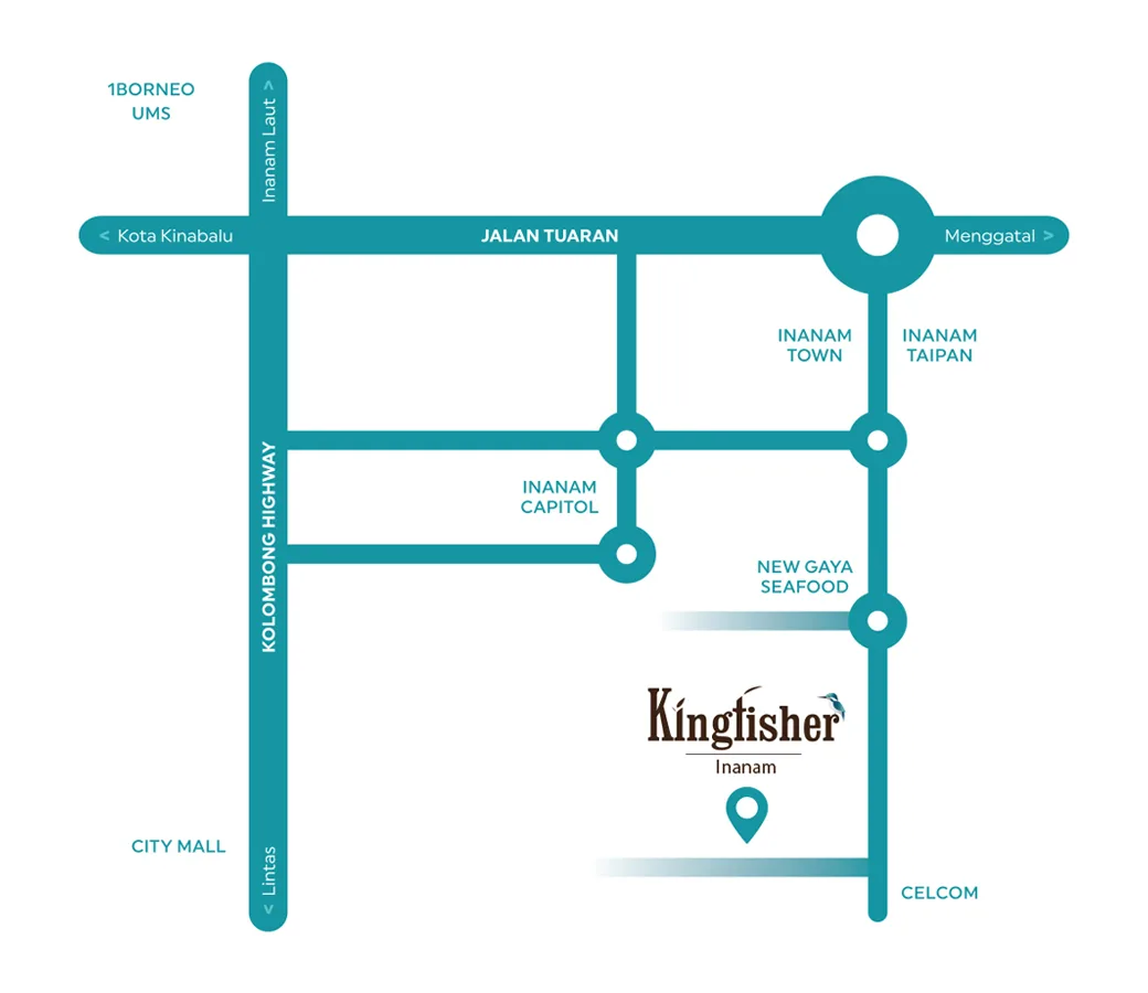 Developer location map of Inanam at Kingfisher Inanam, Inanam, Kota Kinabalu, Sabah