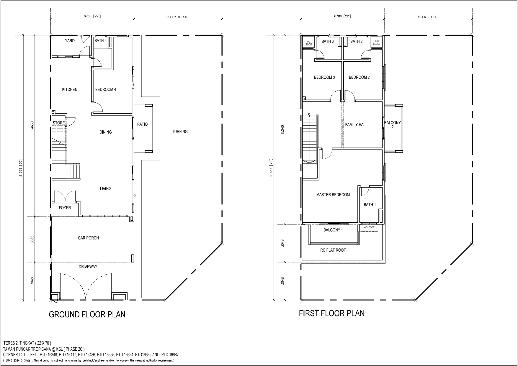 KSL Azalea Heights 角头单位户型图,振林山
