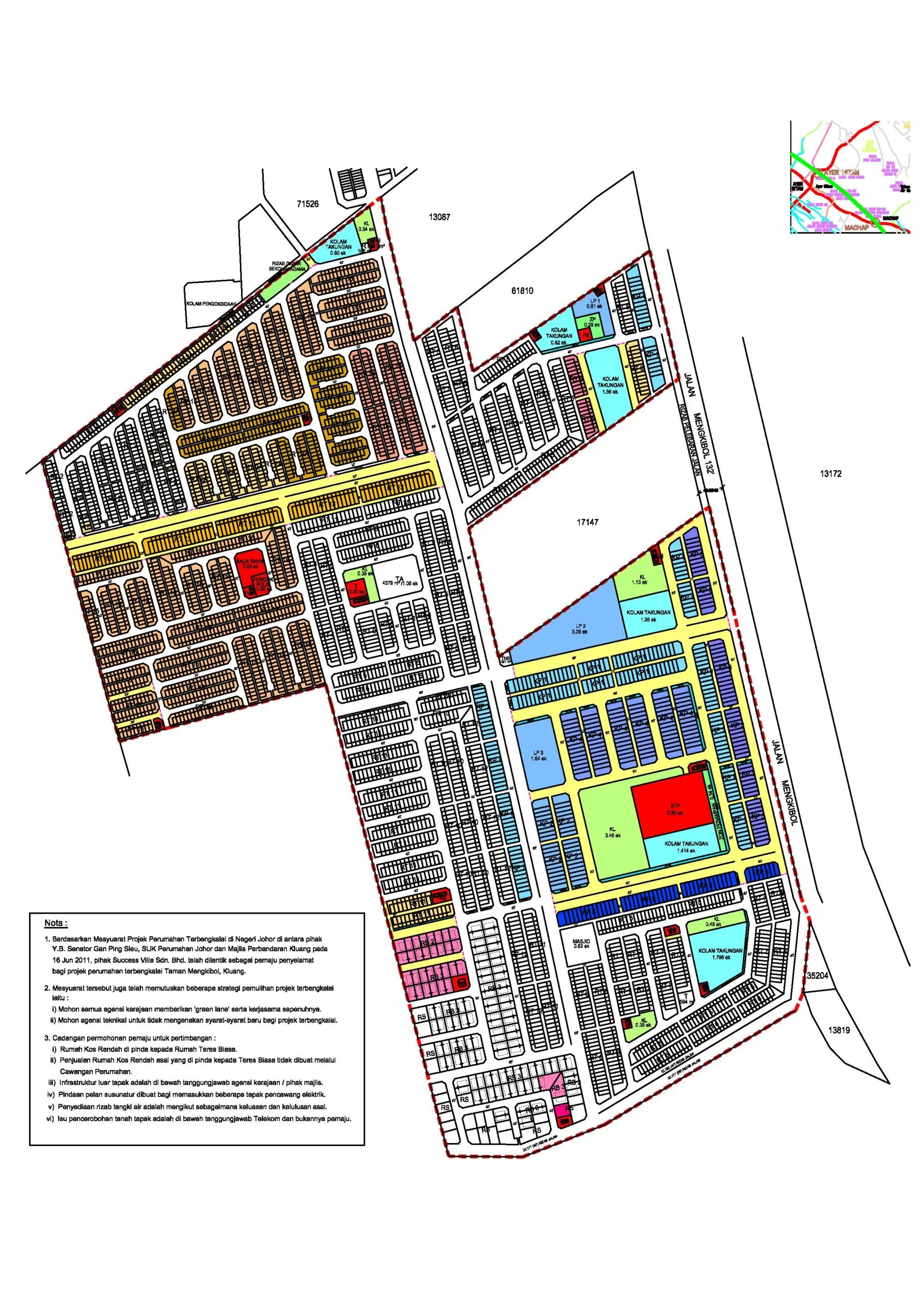 KSL Taman Mengkibol site plan, Kluang, Johor