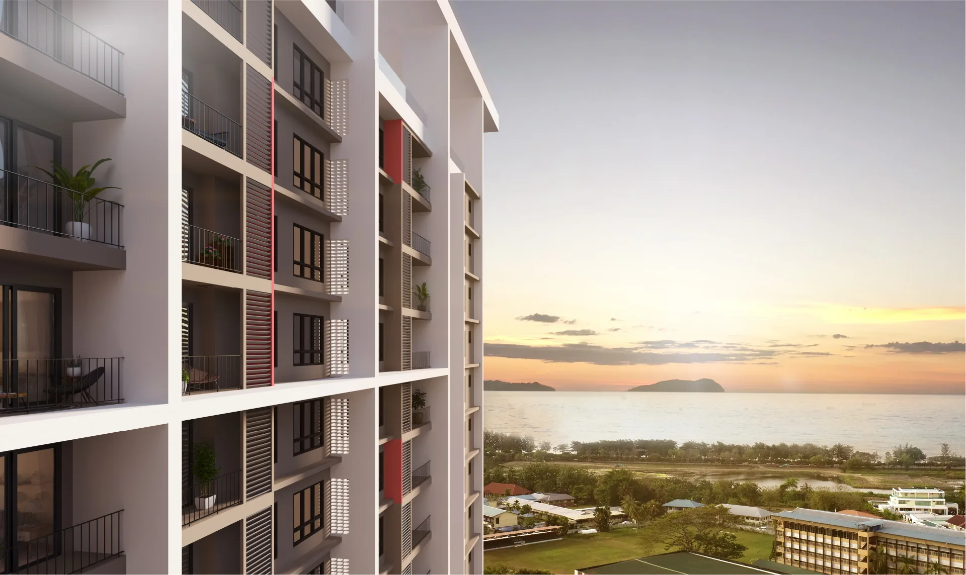 沙巴亚庇 里卡士 Jalan Teluk Likas LikasVue 36 层塔楼效果图
