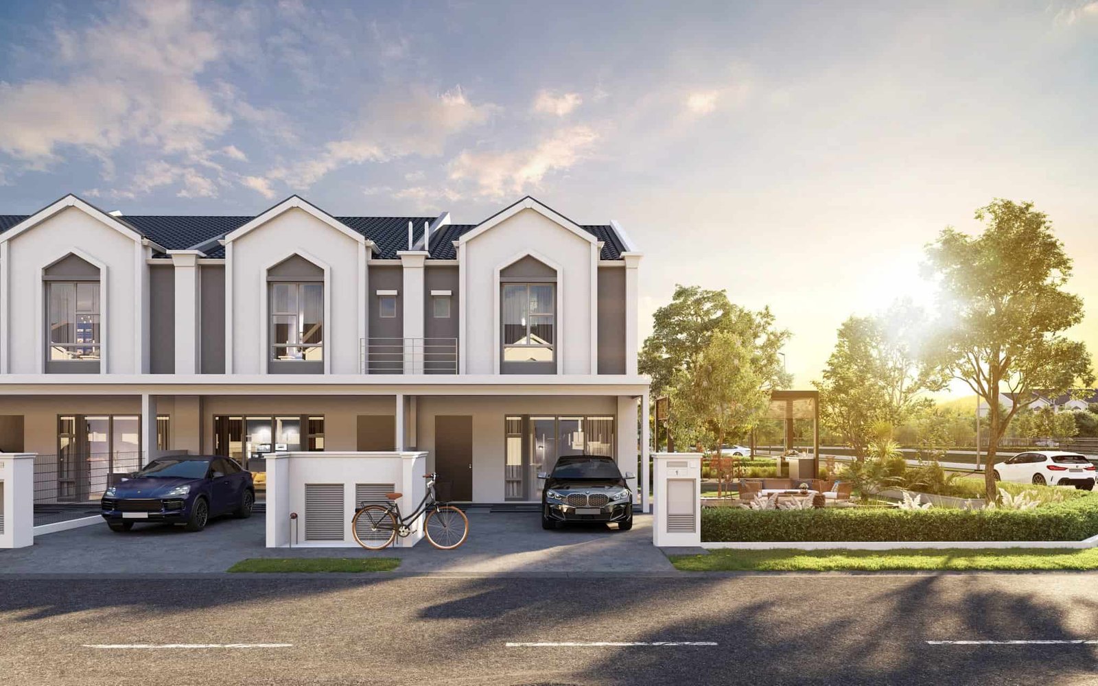 M Tiara Phase 1B terrace house facade, Skudai, Johor