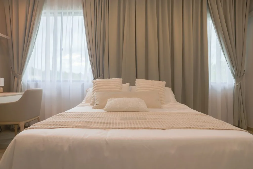 Show house: first-floor bedroom (developer photo) at Prima Sumundu, Penampang, Sabah