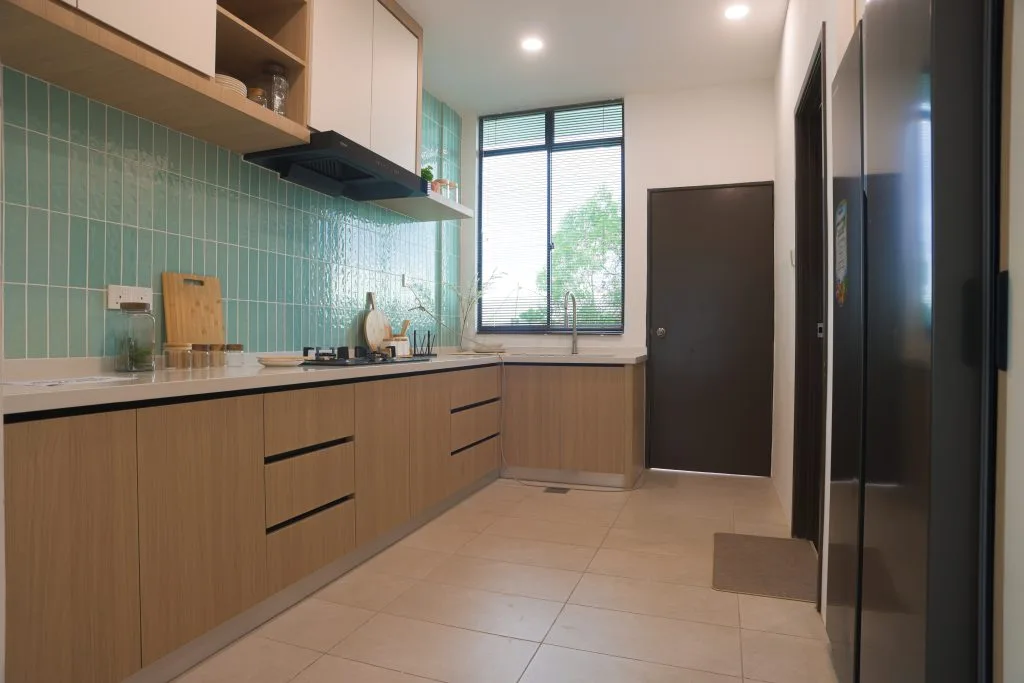 Show house: kitchen (developer photo) at Prima Sumundu, Penampang, Sabah