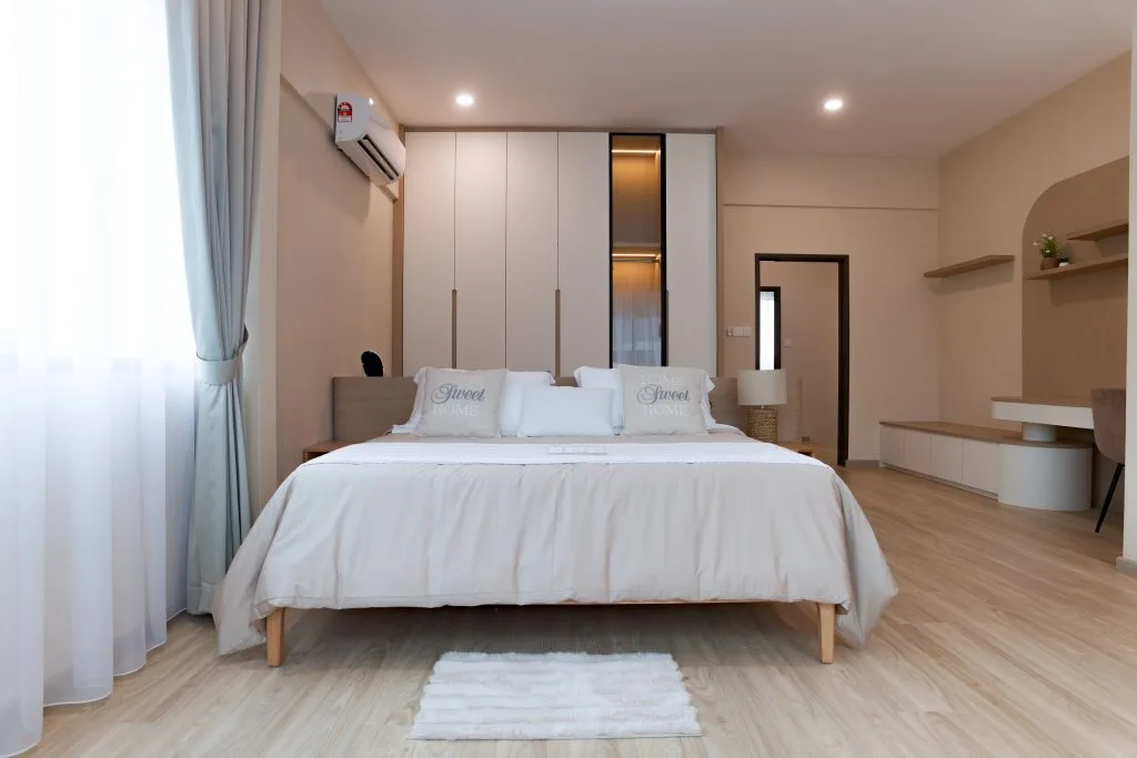 Show house: first-floor master bedroom (developer photo) at Prima Sumundu, Penampang, Sabah