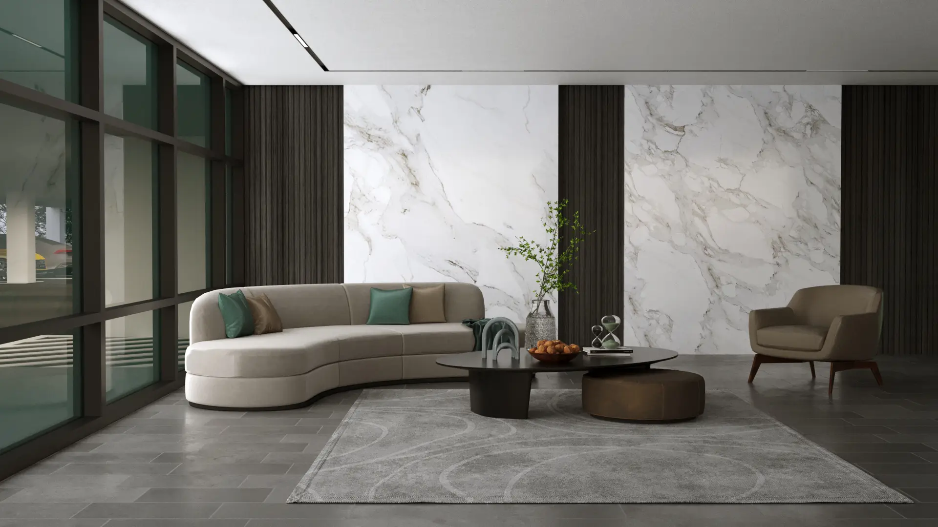 Residential lobby, artist’s impression at Rise Residences, Kepayan, Penampang, Sabah