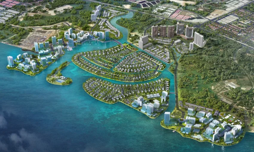 Senibong Cove masterplan aerial view, Permas Jaya, Johor Bahru