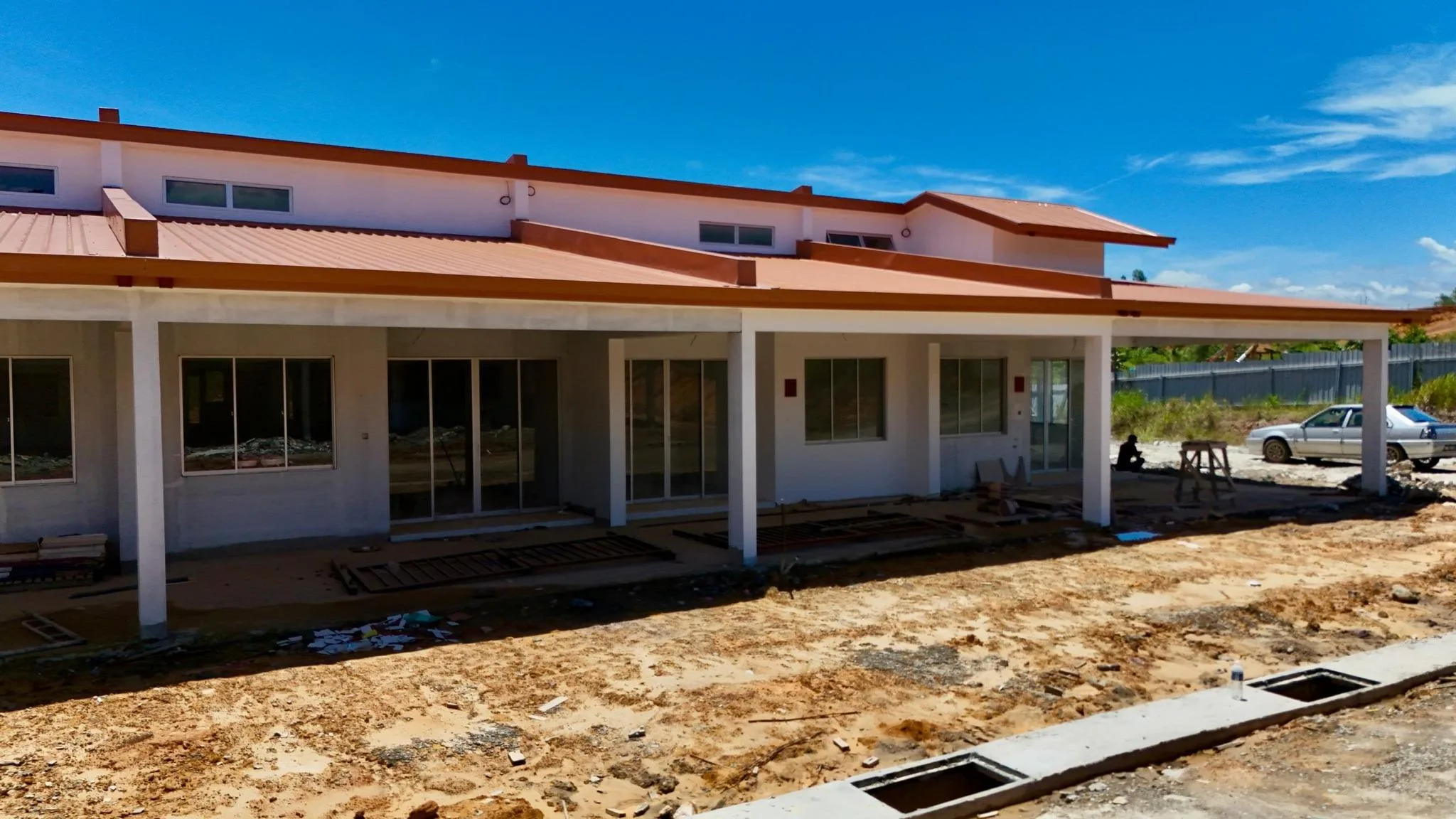 Terrace houses on site nearing completion, from the developer’s marketing at Sri Bayu Park, Kinarut, Papar, Sabah
