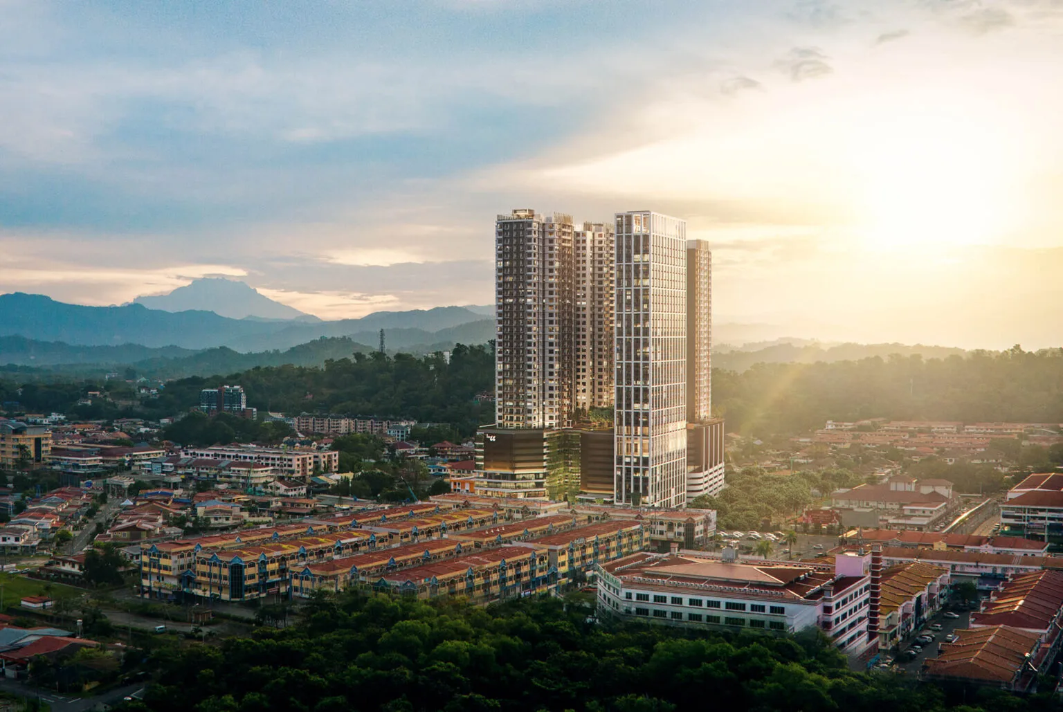Artist’s impression of The Logg mixed development in Luyang at The Logg Shorea Tower, Luyang, Kota Kinabalu, Sabah