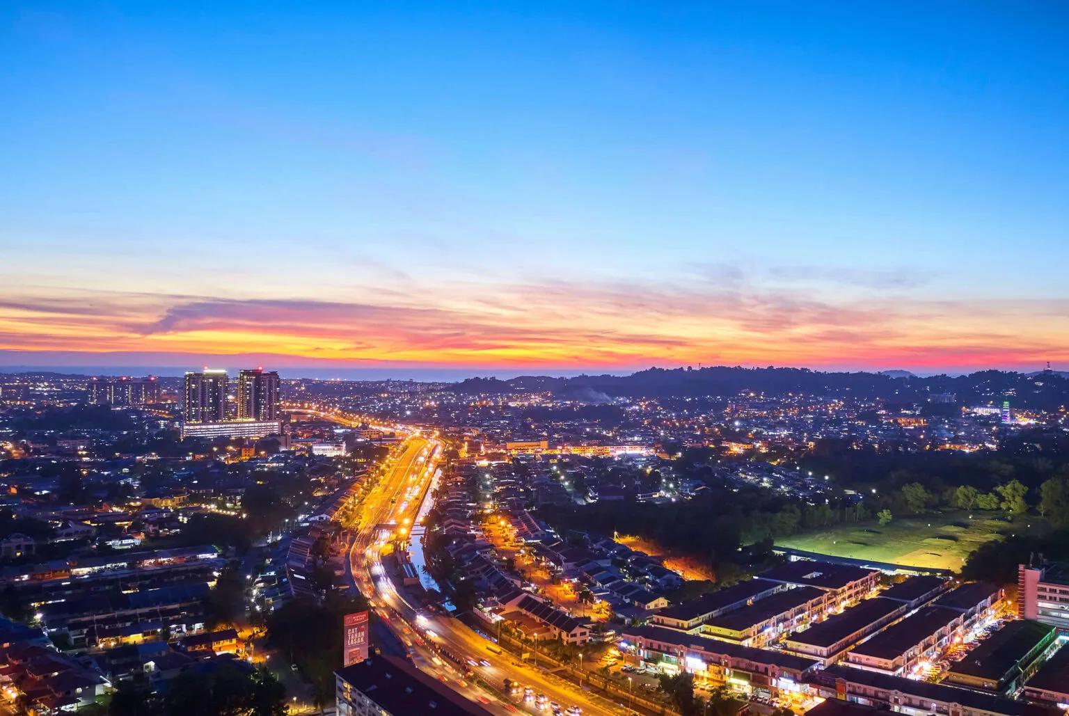 Artist’s impression of The Logg at dusk at The Logg Shorea Tower, Luyang, Kota Kinabalu, Sabah
