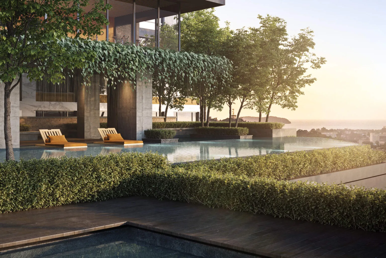 Artist’s impression of the gym and infinity pool at The Logg Shorea Tower, Luyang, Kota Kinabalu, Sabah