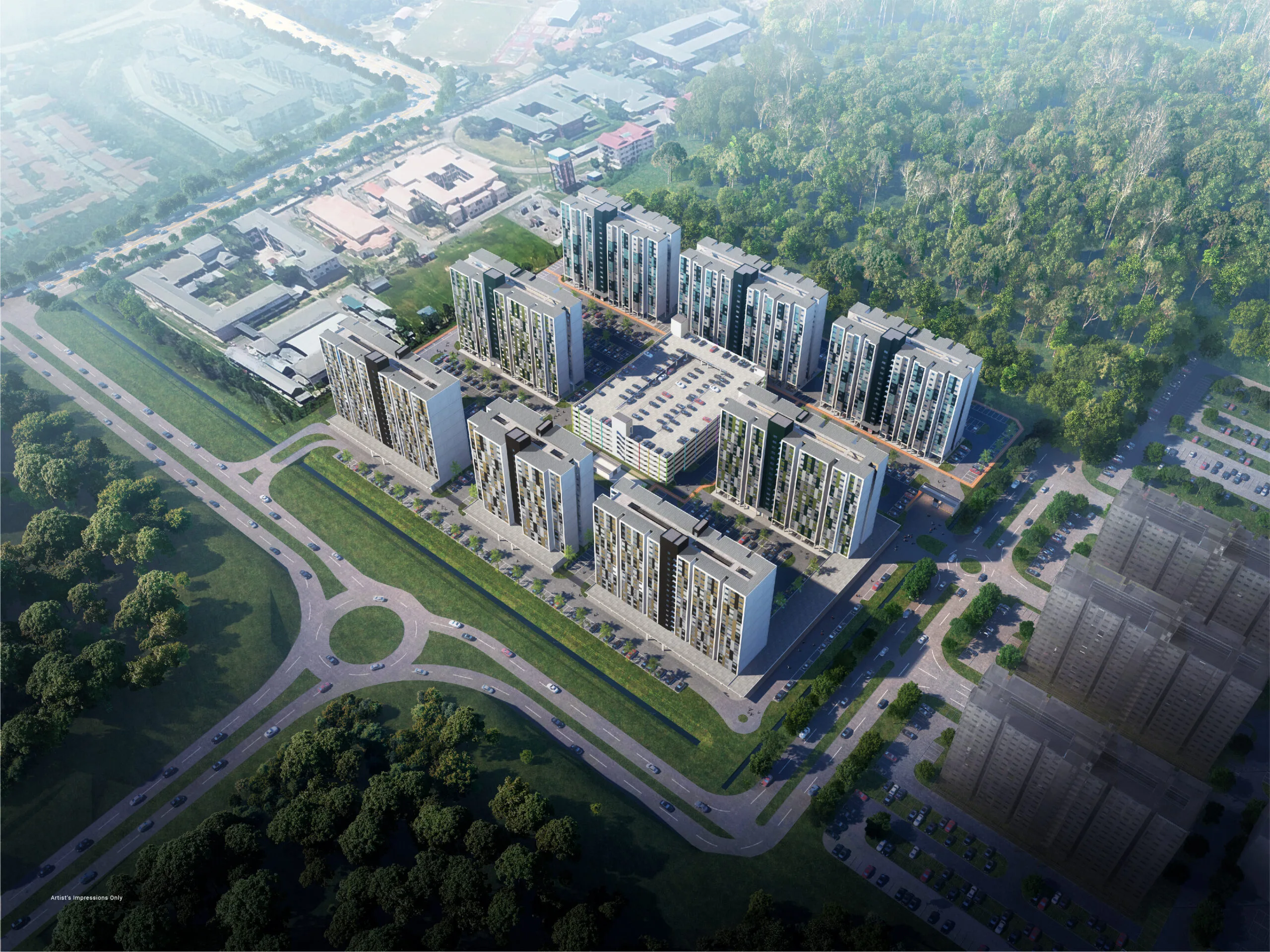 沙巴亚庇工业园(KKIP)Sepanggar V21 Residence 项目效果图