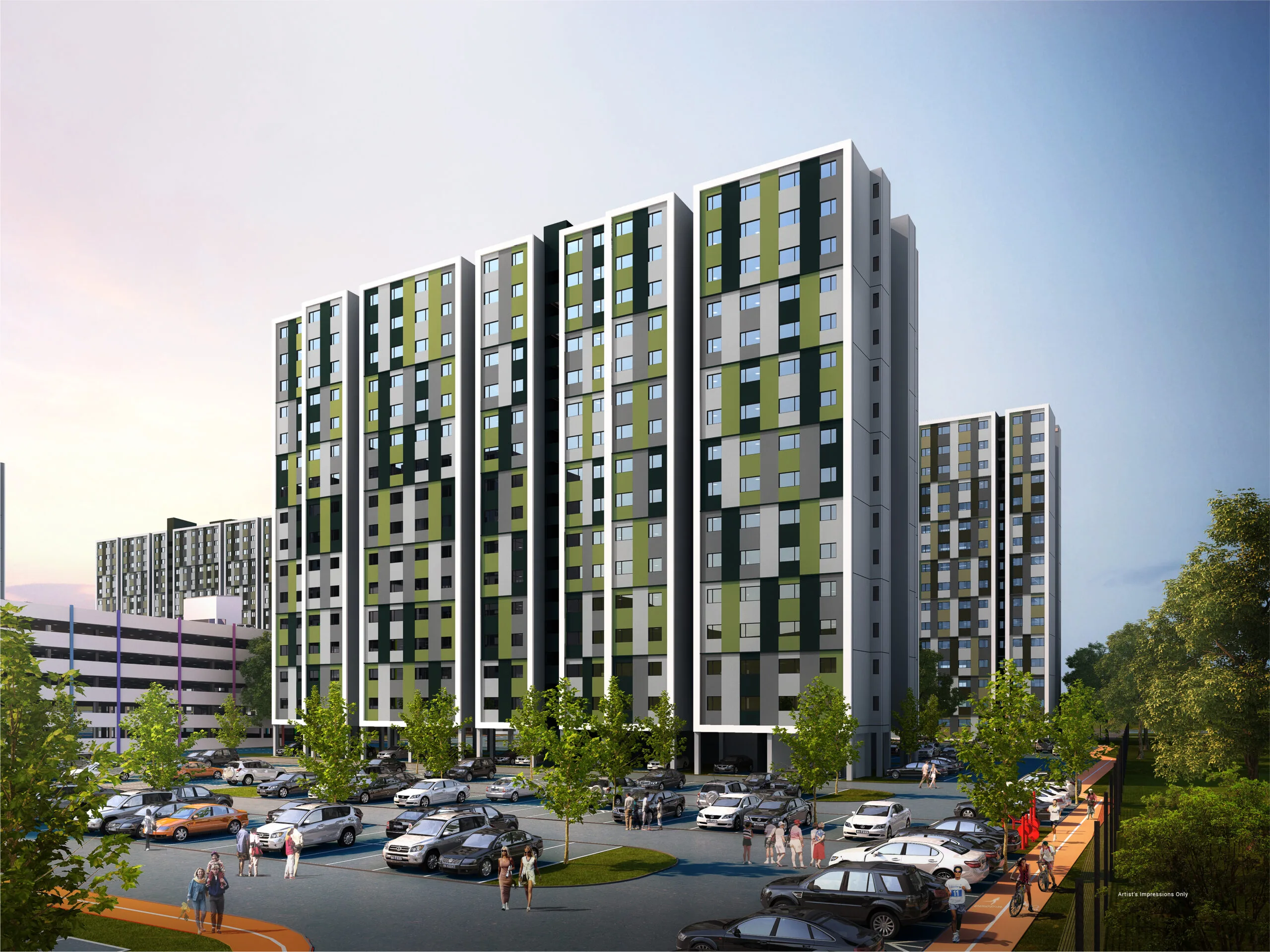 沙巴亚庇工业园(KKIP)Sepanggar V21 Residence 项目效果图