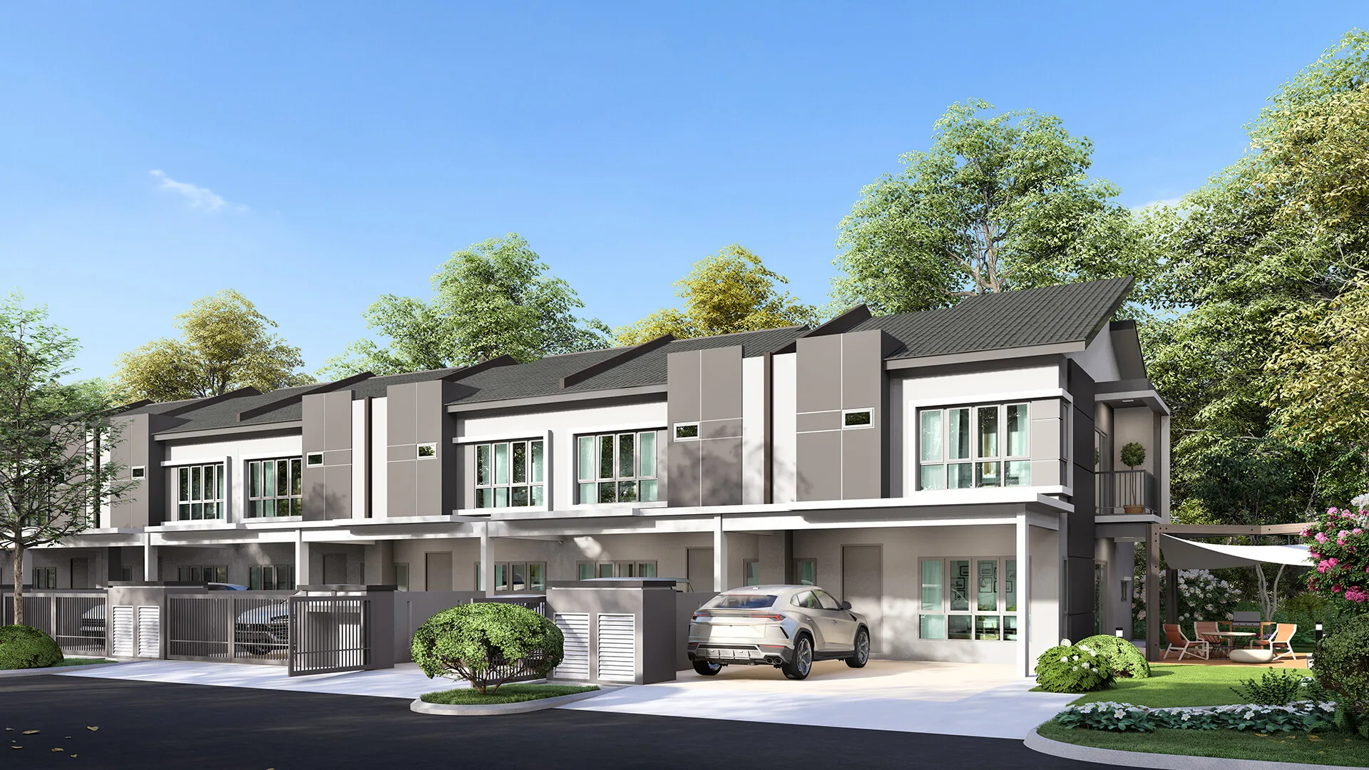 Acalea, Sari Alamanda 4, Rawang — 20ft by 70ft double-storey terraced house (developer's render)