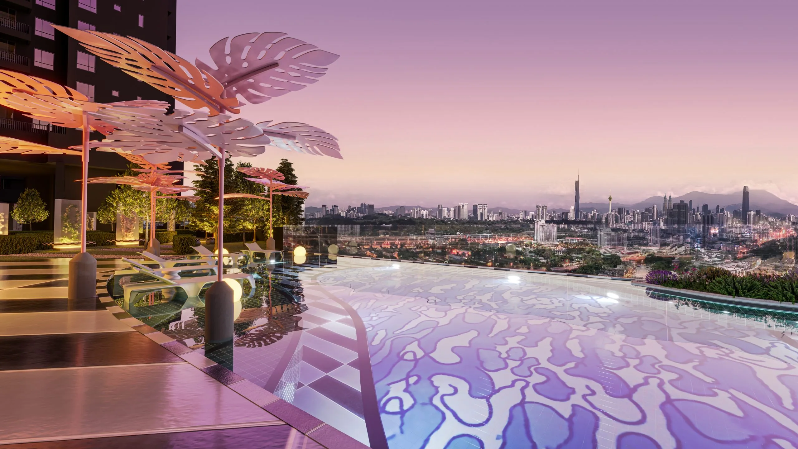 Pop Art Pool on the shared recreational deck at Arte Star @ Sungai Besi by Suriamega Development Sdn Bhd, Salak South, Jalan Sungai Besi, Kuala Lumpur, Federal Territory