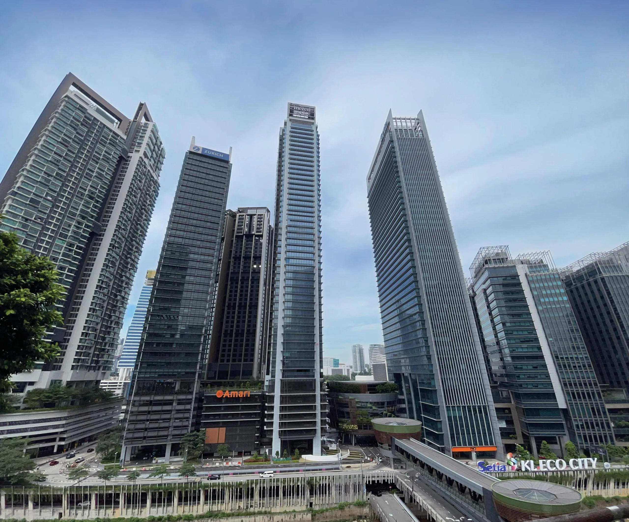 The completed tower photographed in October 2023 at Aspire Tower (Mercu Aspire) by KL Eco City Sdn Bhd, KL Eco City, Pantai Baru, Daerah Kuala Lumpur, Kuala Lumpur, WP Kuala Lumpur