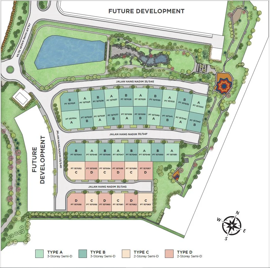 Enclave site plan, subject inferred from the developer filename at Casa D'Arcadia by I&P Alam Impian Sdn Bhd, Setia Alam Impian, Daerah Klang, Shah Alam, Selangor