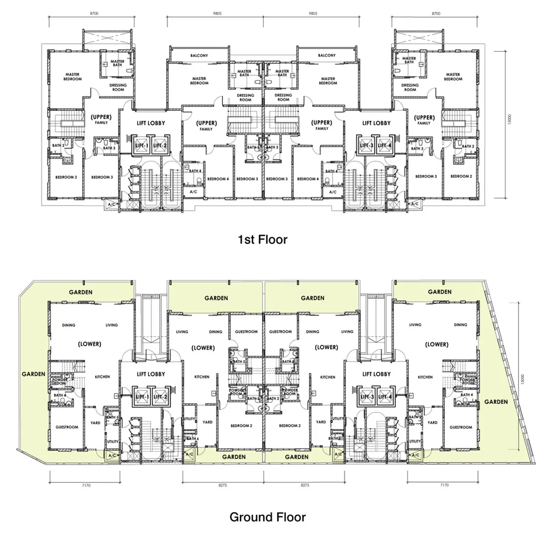 Block A DUPLEX GARDEN UNIT plan sheet at Damansara Fifty6 by Damansara Fifty6 Sdn. Bhd., Bukit Damansara, Damansara Heights, Kuala Lumpur, Federal Territory of Kuala Lumpur - the developer's own printed caption; no built-up, no bedroom count and no price is published against this type by any source