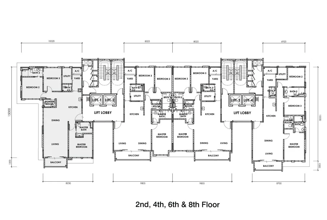 Block B CORNER SPECIAL UNIT and STANDARD UNIT plan sheet at Damansara Fifty6 by Damansara Fifty6 Sdn. Bhd., Bukit Damansara, Damansara Heights, Kuala Lumpur, Federal Territory of Kuala Lumpur - the developer's own printed caption; no built-up, no bedroom count and no price is published against this type by any source