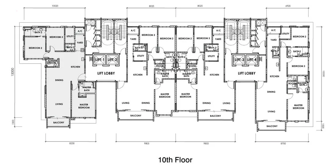 Block B CORNER SPECIAL UNIT and STANDARD UNIT plan sheet at Damansara Fifty6 by Damansara Fifty6 Sdn. Bhd., Bukit Damansara, Damansara Heights, Kuala Lumpur, Federal Territory of Kuala Lumpur - the developer's own printed caption; no built-up, no bedroom count and no price is published against this type by any source