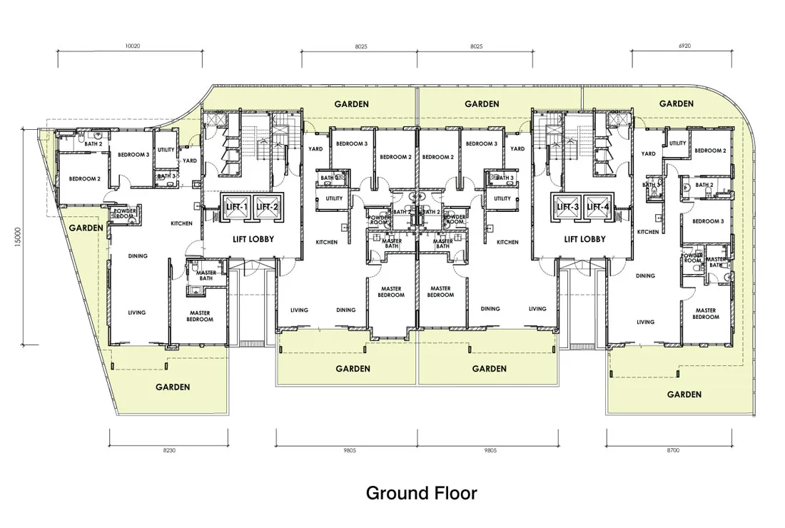 Block B STANDARD GARDEN UNIT plan sheet at Damansara Fifty6 by Damansara Fifty6 Sdn. Bhd., Bukit Damansara, Damansara Heights, Kuala Lumpur, Federal Territory of Kuala Lumpur - the developer's own printed caption; no built-up, no bedroom count and no price is published against this type by any source