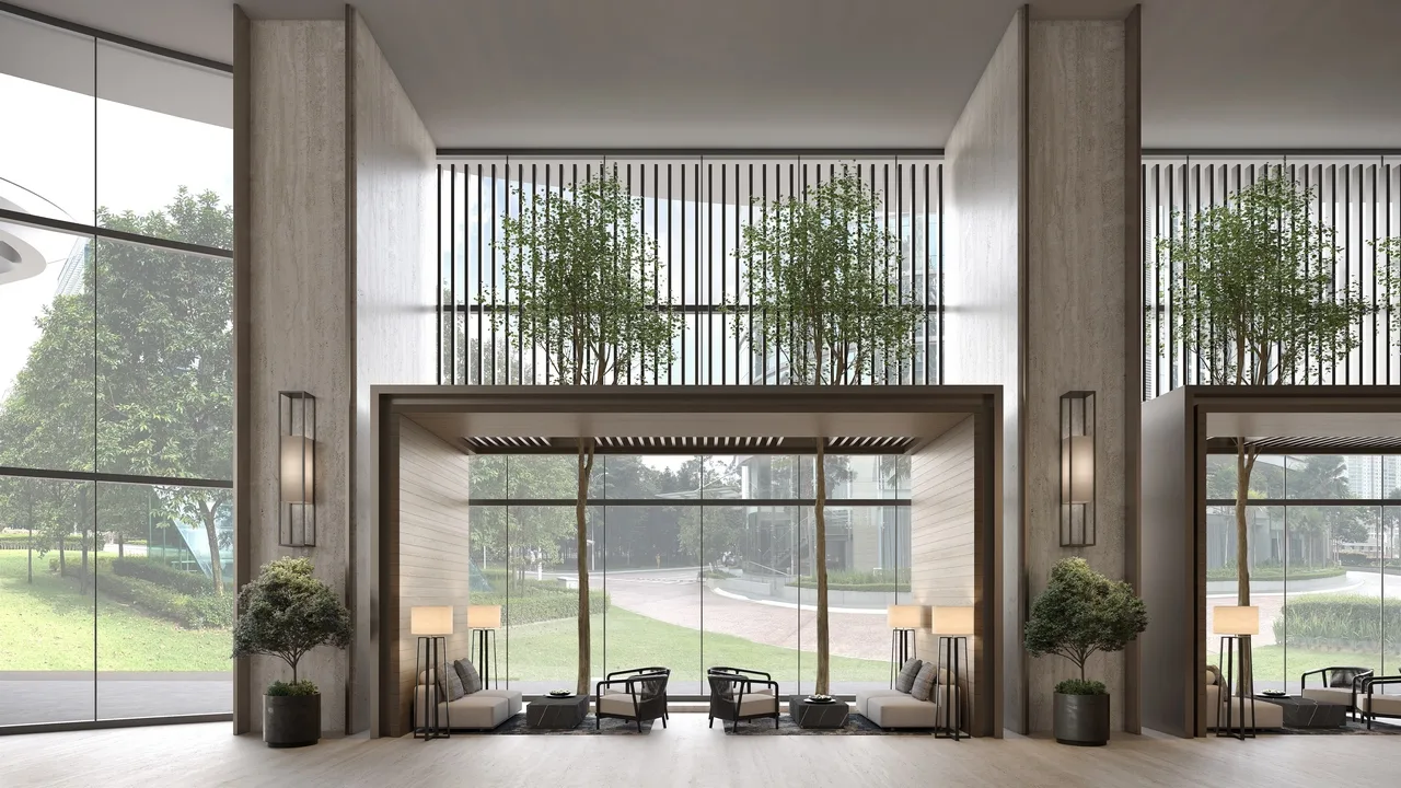 Garden pavilion render at Duo Tower @ Bangsar South by UOA Development Bhd, Bangsar South (Kerinchi), Lembah Pantai, Kuala Lumpur, Federal Territory