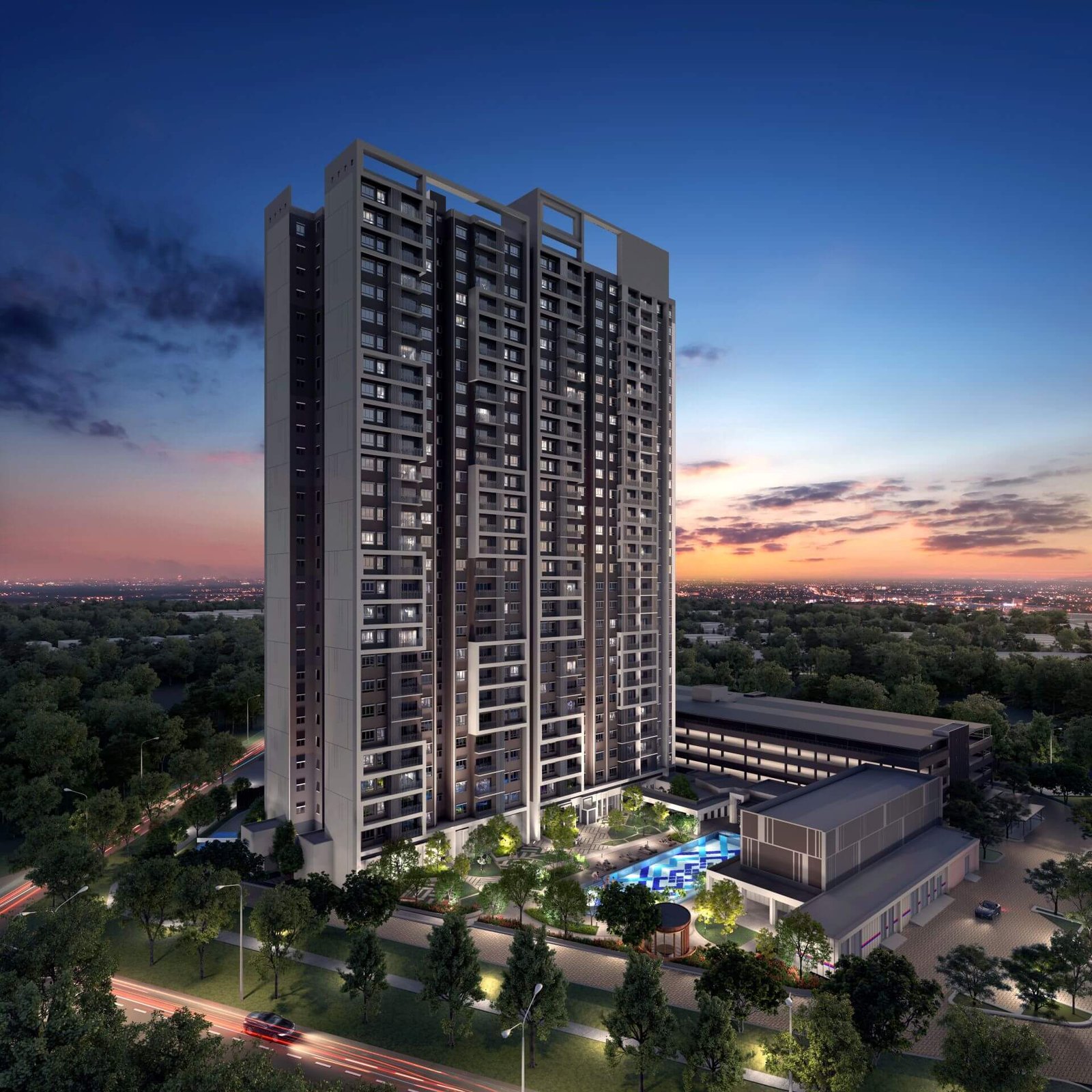 Erat Residence @ Alam Impian by Suntrack Development Sdn Bhd, Seksyen 35, Alam Impian, Daerah Klang, Shah Alam, Selangor — the building facade, second view (developer's artist impression)