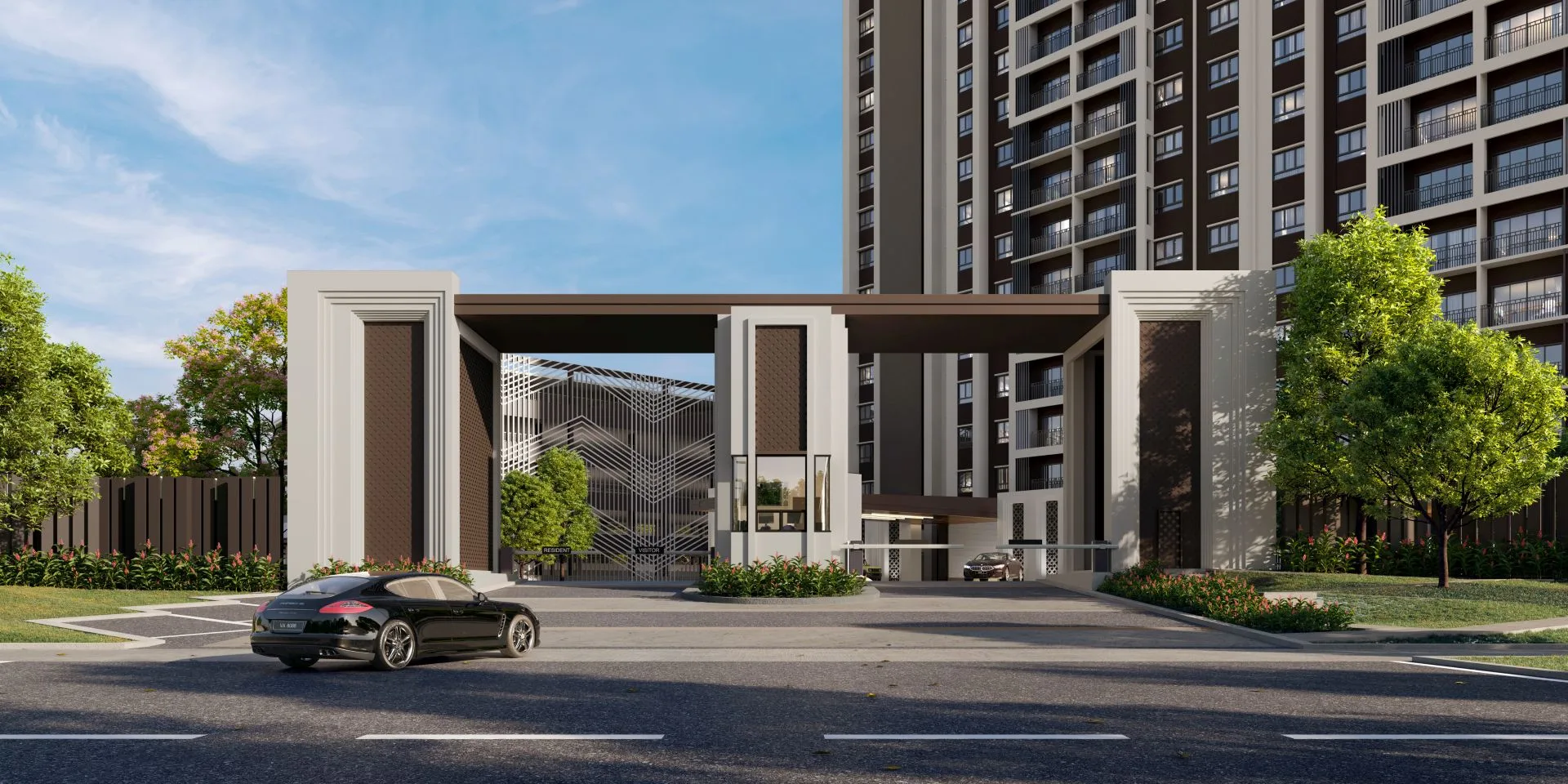 Erat Residence @ Alam Impian by Suntrack Development Sdn Bhd, Seksyen 35, Alam Impian, Daerah Klang, Shah Alam, Selangor — main entrance and guardhouse (developer's artist impression)