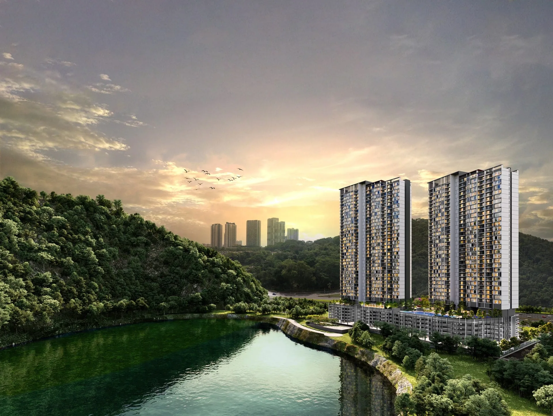 Facade render, the subject confirmed by the developer content management system title ForestHill_Facade_002_V3 at ForestHill Residences (Residensi Foresthill, KPKT 12225-2) by Foresthill Damansara Land Sdn Bhd, Damansara Perdana, Daerah Petaling, Petaling Jaya, Selangor