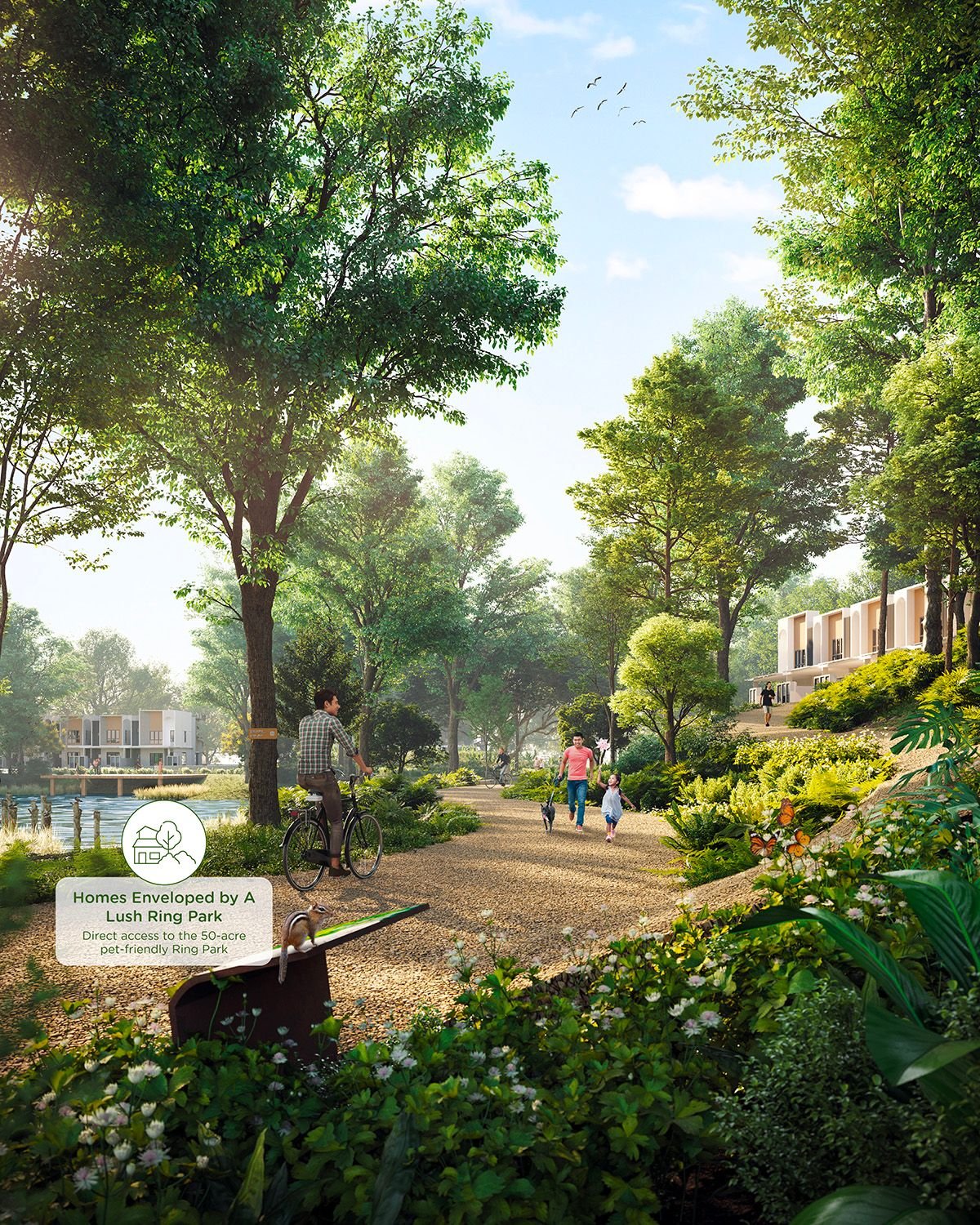 Third project-attributed developer render for the Astor phase, registered Kirana, KPKT projects 14542-5 and 14542-6, subject not established by any published caption at Gardens Park by Gamuda Land (Botanic) Sdn. Bhd., licensed developer of KPKT projects 14542-5, 14542-6 and 14542-7, Gardens Park, Daerah Gombak, Kuang, Selangor