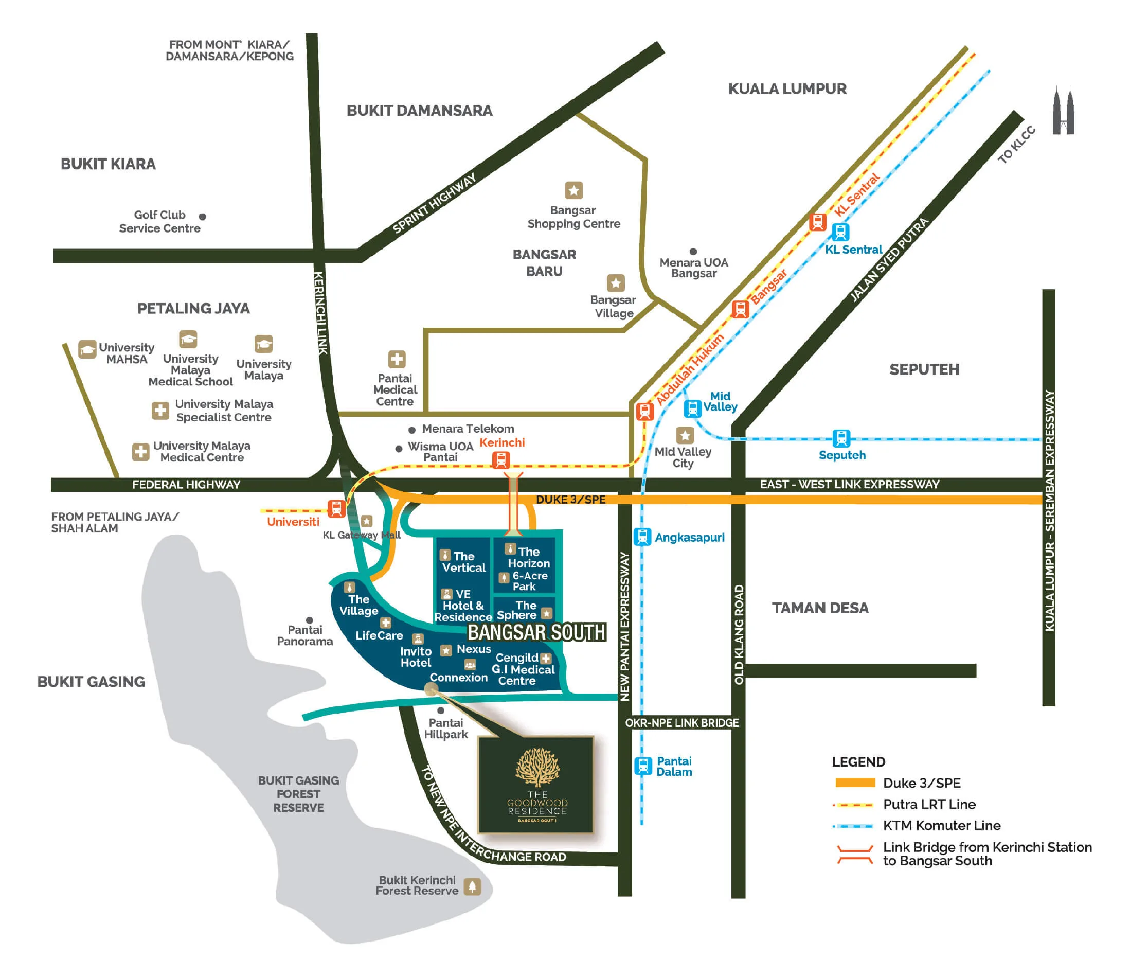 Developer location map at The Goodwood Residence by Sunny Uptown Sdn Bhd, Bangsar South, Daerah Kuala Lumpur, Kuala Lumpur, Wilayah Persekutuan Kuala Lumpur