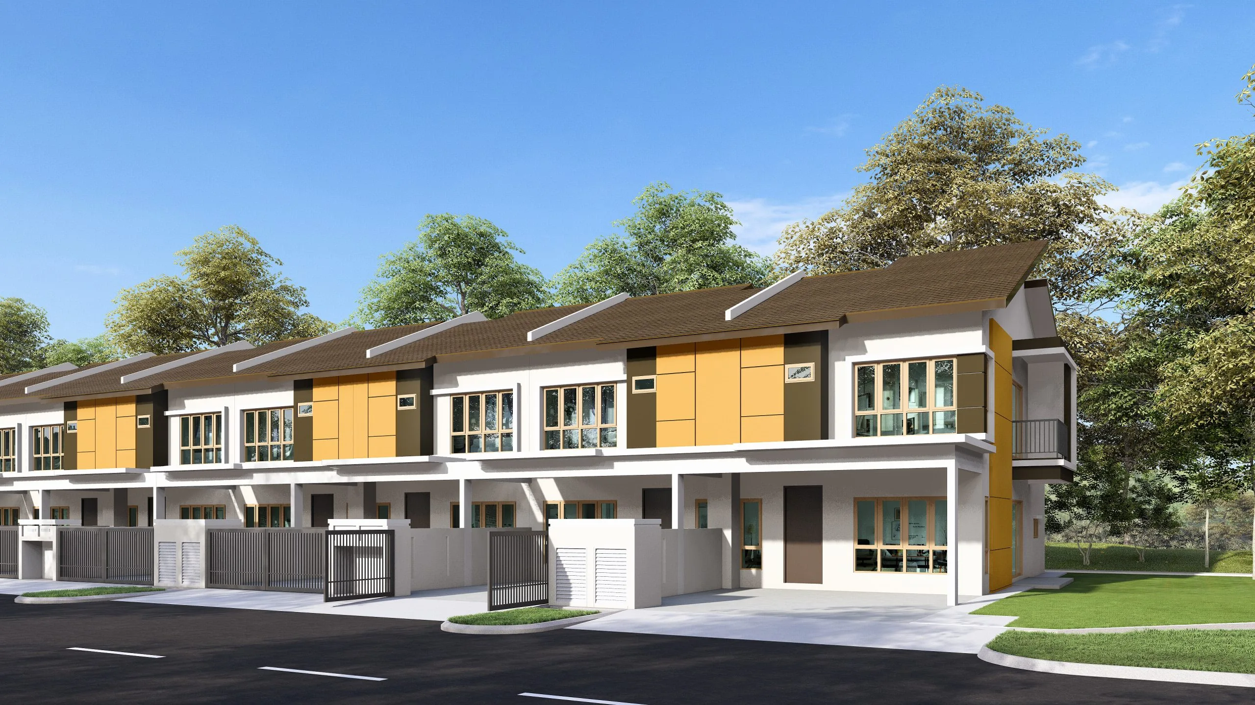 Ixora Garden, Sari Alamanda 4 Phase 2 — the 20ft by 65ft double-storey terraced house type (developer's render)