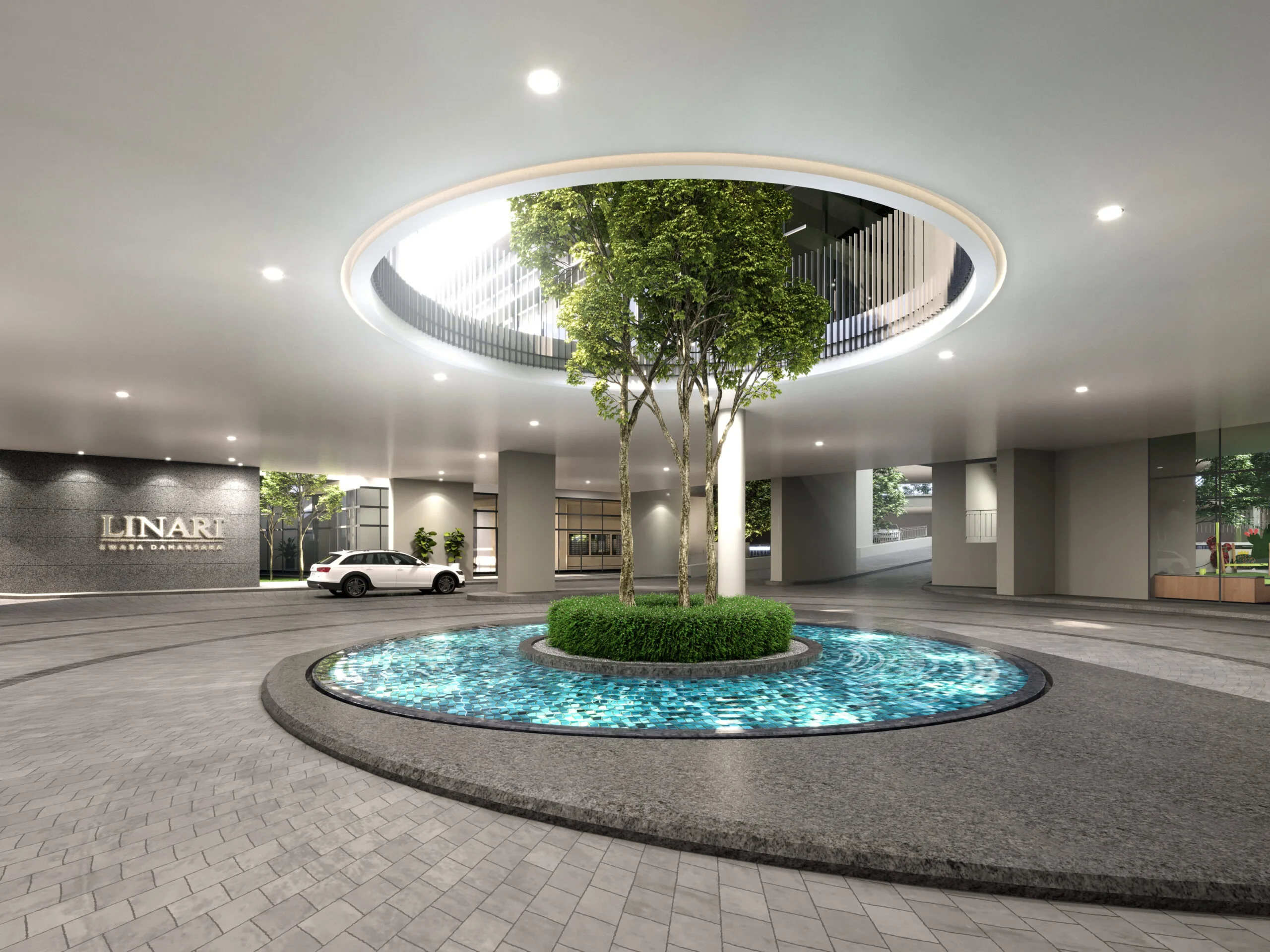 Arrival motor court at Linari @ Kwasa Damansara by Linari Damansara Sdn Bhd, Kwasa Damansara township, Petaling district, Shah Alam, Selangor