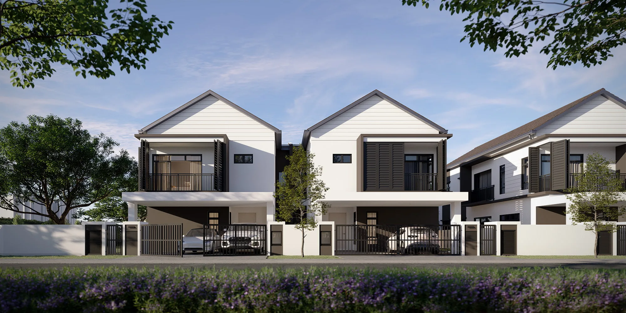 Type E semi-detached facade at Myra Saujana @ Dengkil by OIB Properties (PRV) Sdn Bhd, Taman Desa Jenderam Hilir, Mukim Dengkil, Daerah Sepang, Selangor