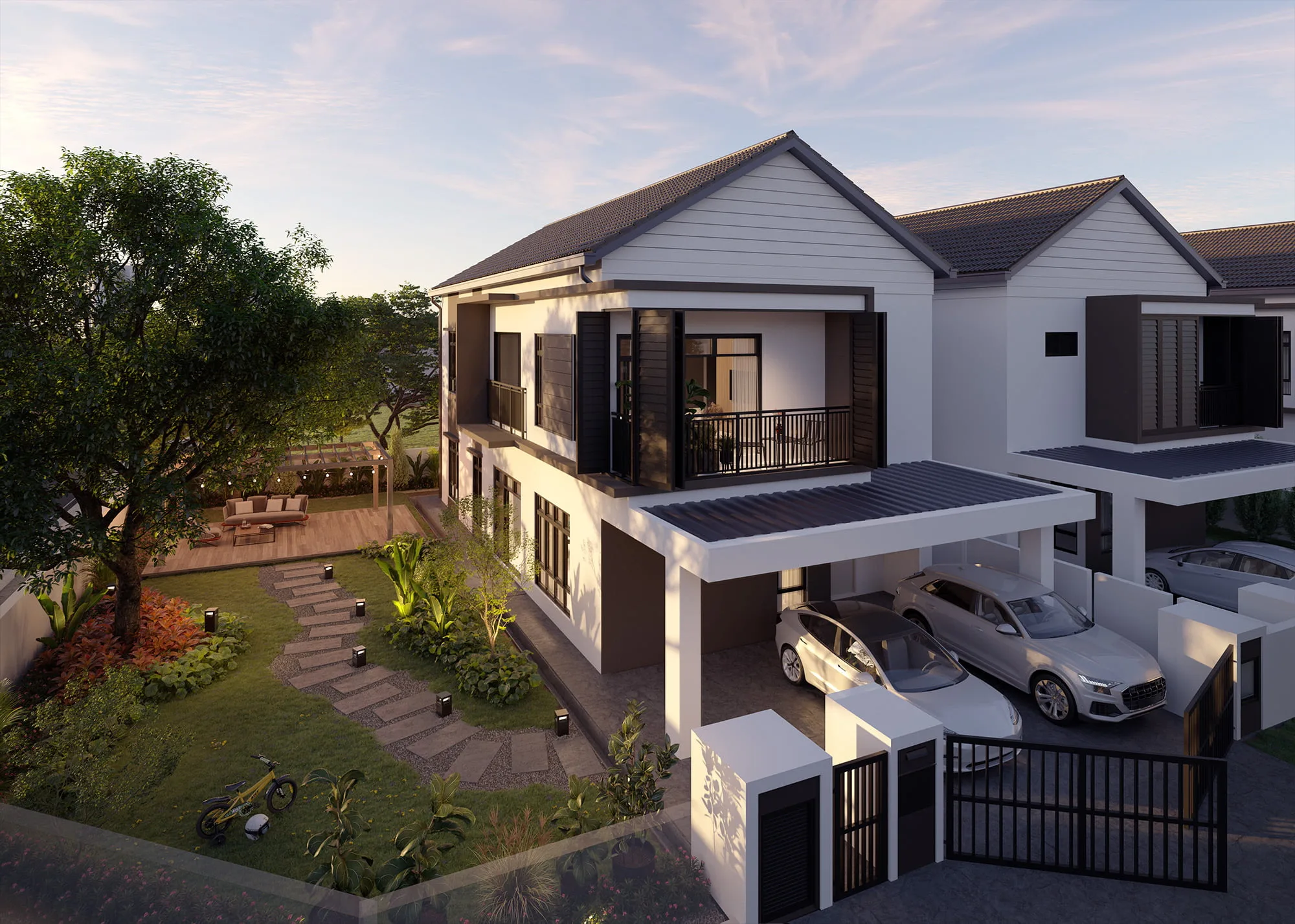 Corner unit facade at Myra Saujana @ Dengkil by OIB Properties (PRV) Sdn Bhd, Taman Desa Jenderam Hilir, Mukim Dengkil, Daerah Sepang, Selangor