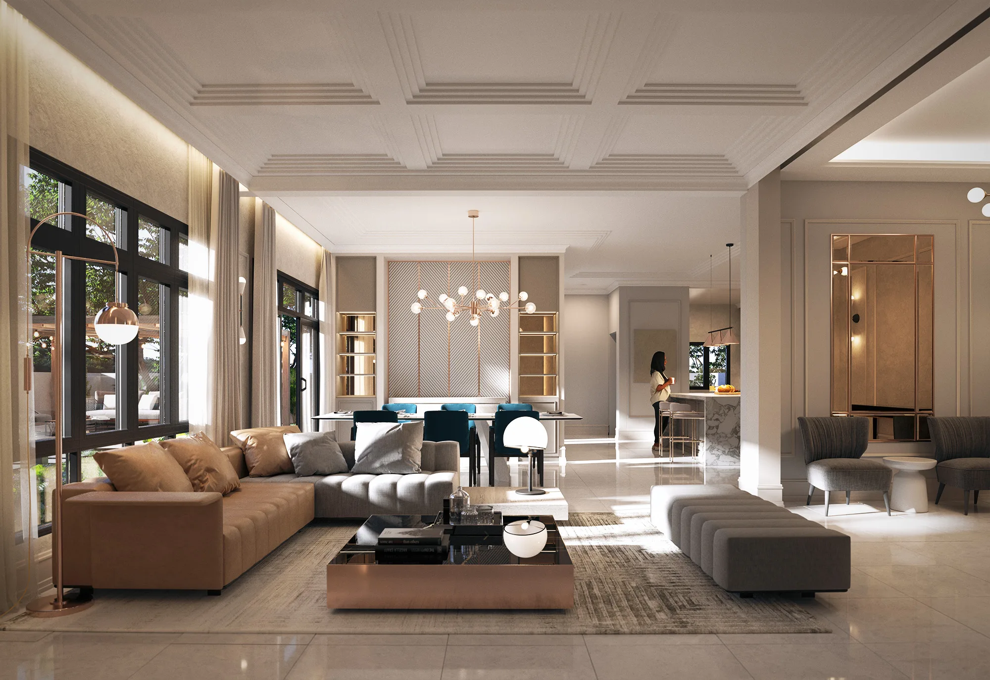Living room interior at Myra Saujana @ Dengkil by OIB Properties (PRV) Sdn Bhd, Taman Desa Jenderam Hilir, Mukim Dengkil, Daerah Sepang, Selangor