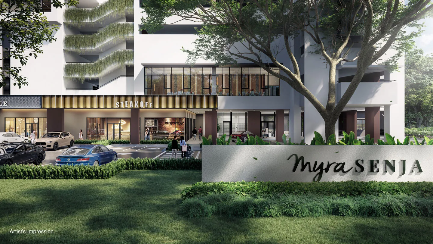 Tower front elevation and arrival view at Myra Senja @ Subang 2 by Myra Land Sdn Bhd, Pekan Baru Subang, Daerah Petaling, Shah Alam, Selangor