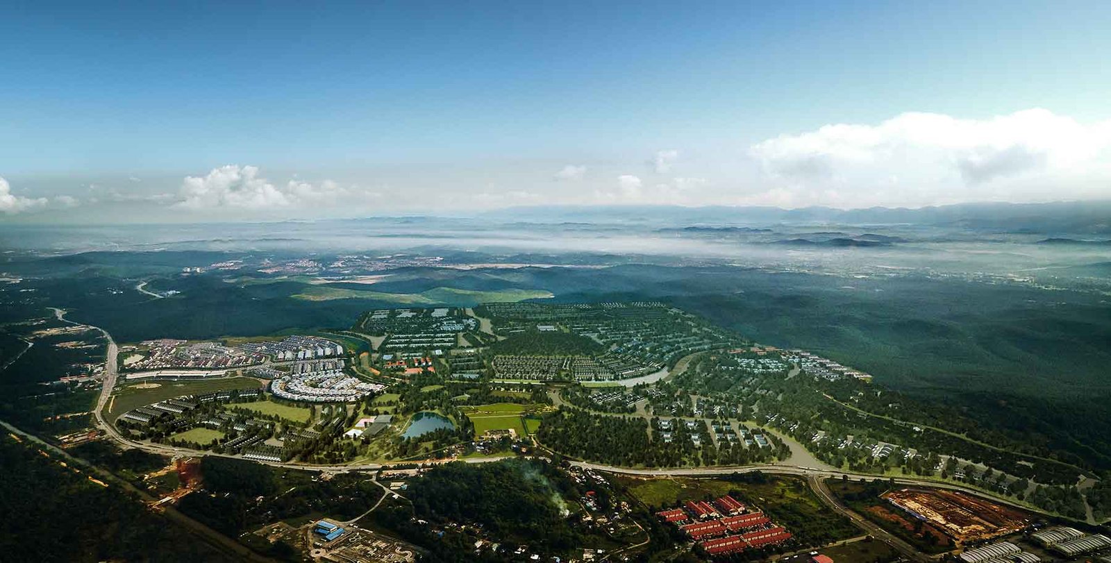 North Haven, Bandar Seri Coalfields — aerial view, developer's render as published in 2022