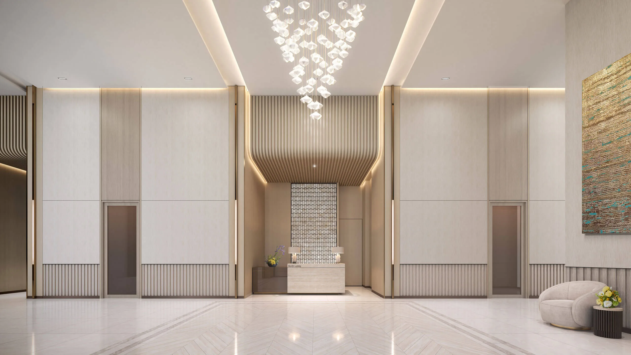 Artist impression of the Imperial Residences lobby at Pavilion Damansara Heights Phase 2 by Jendela Mayang Sdn Bhd, Pusat Bandar Damansara, Damansara Heights, Kuala Lumpur, Federal Territory of Kuala Lumpur