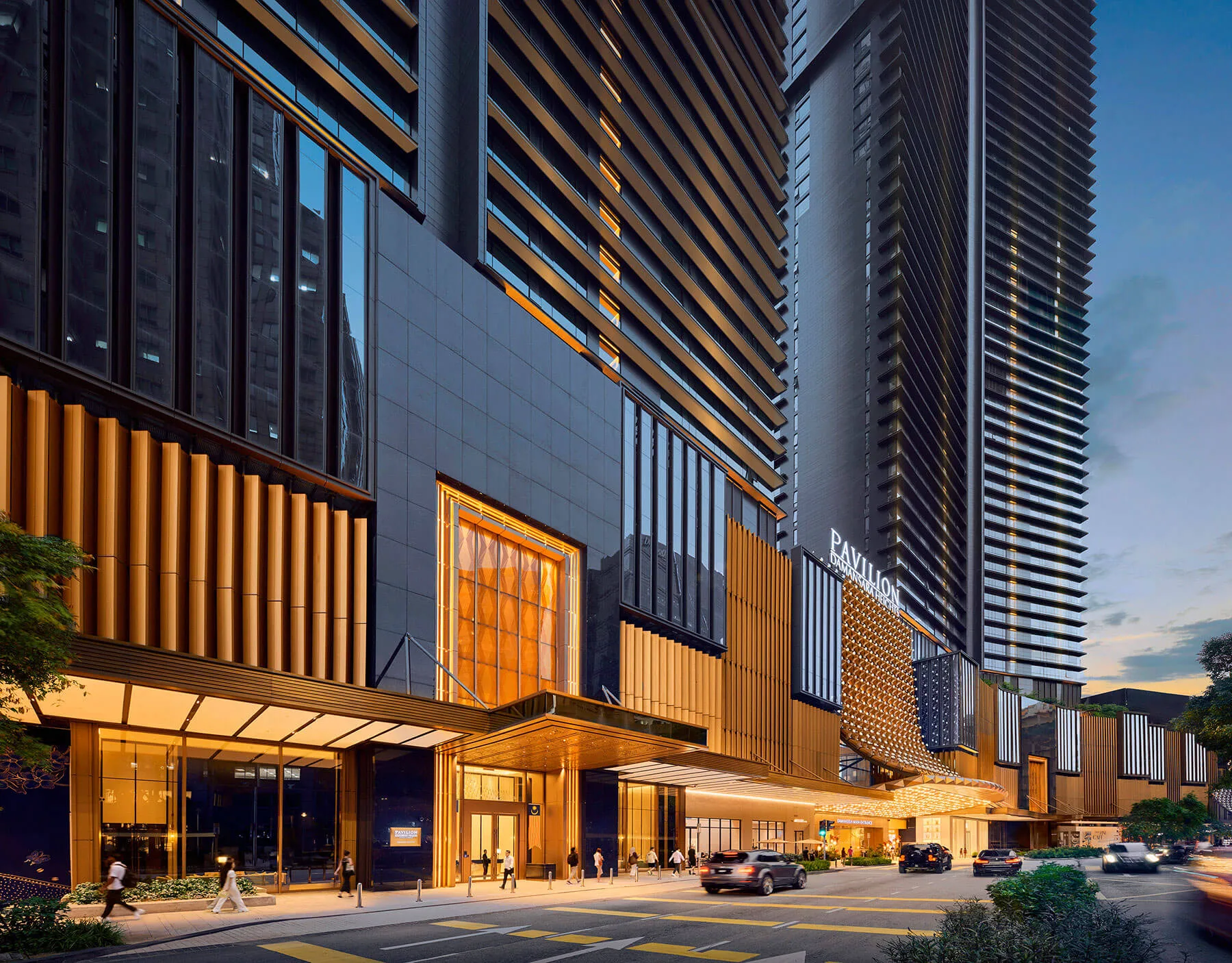 Retail mall entrance at Pavilion Damansara Heights, a non-HDA commercial component, Pusat Bandar Damansara, Damansara Heights, Kuala Lumpur, Federal Territory of Kuala Lumpur