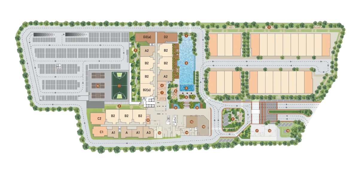 Facilities key plan at RIA Sunsuria @ Kwasa Damansara by Sunsuria Damansara Sdn Bhd, Kwasa Damansara, Petaling, Shah Alam, Selangor